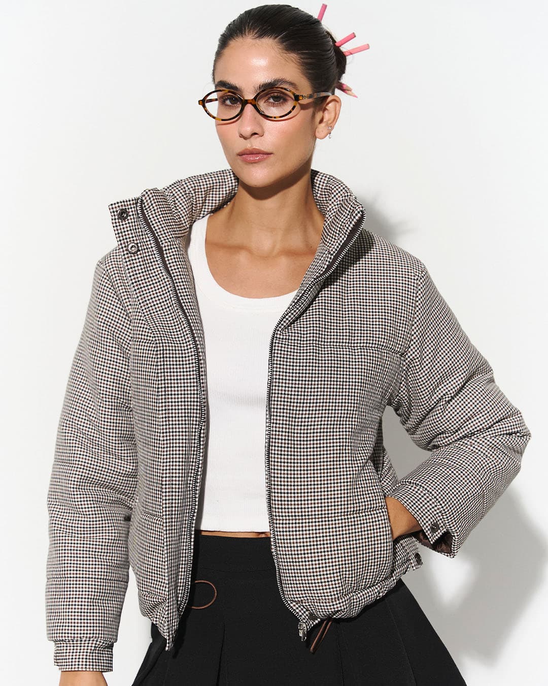 Chaqueta puffer trama
