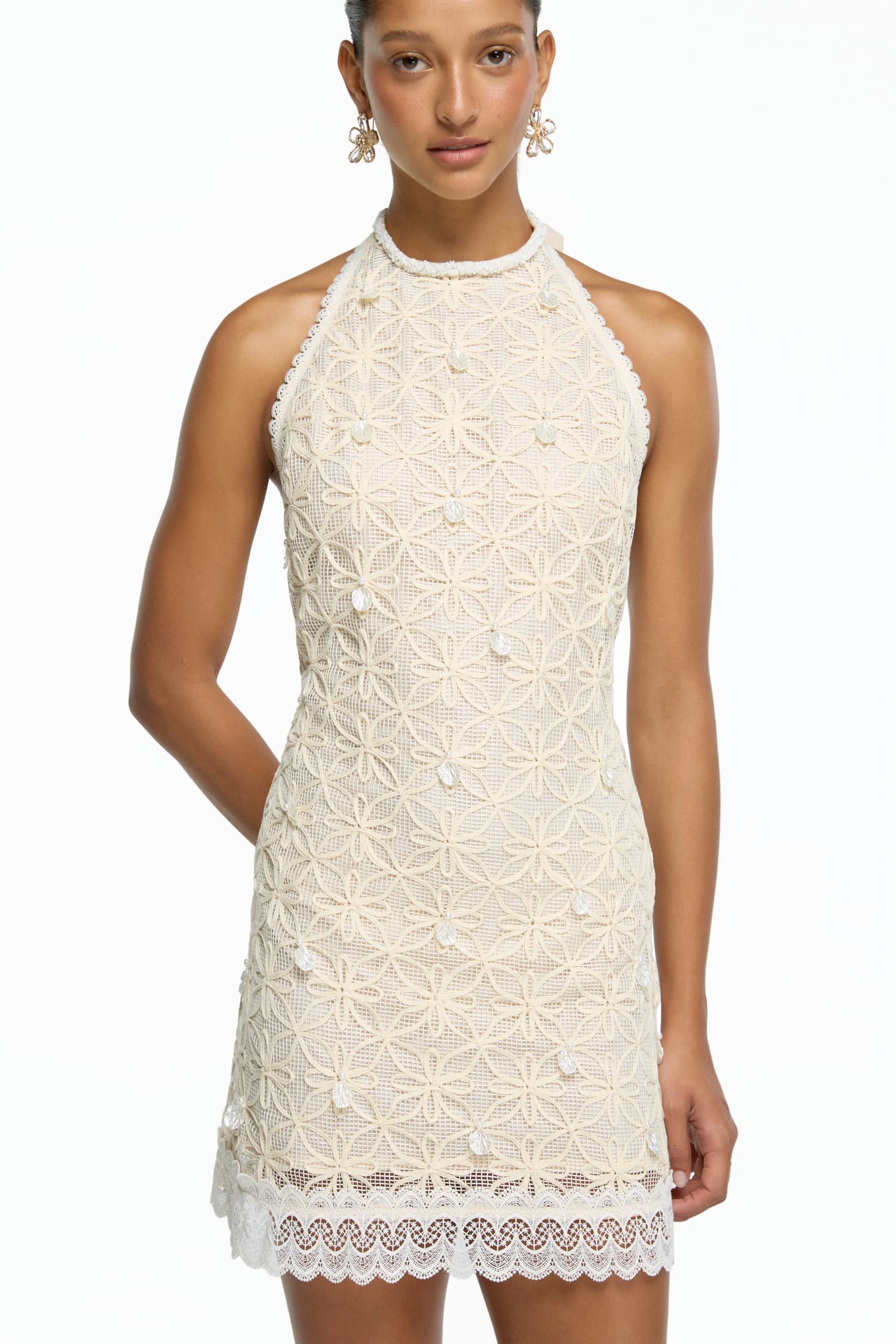 SOLEIA MINI DRESS CREAM - imagen 4