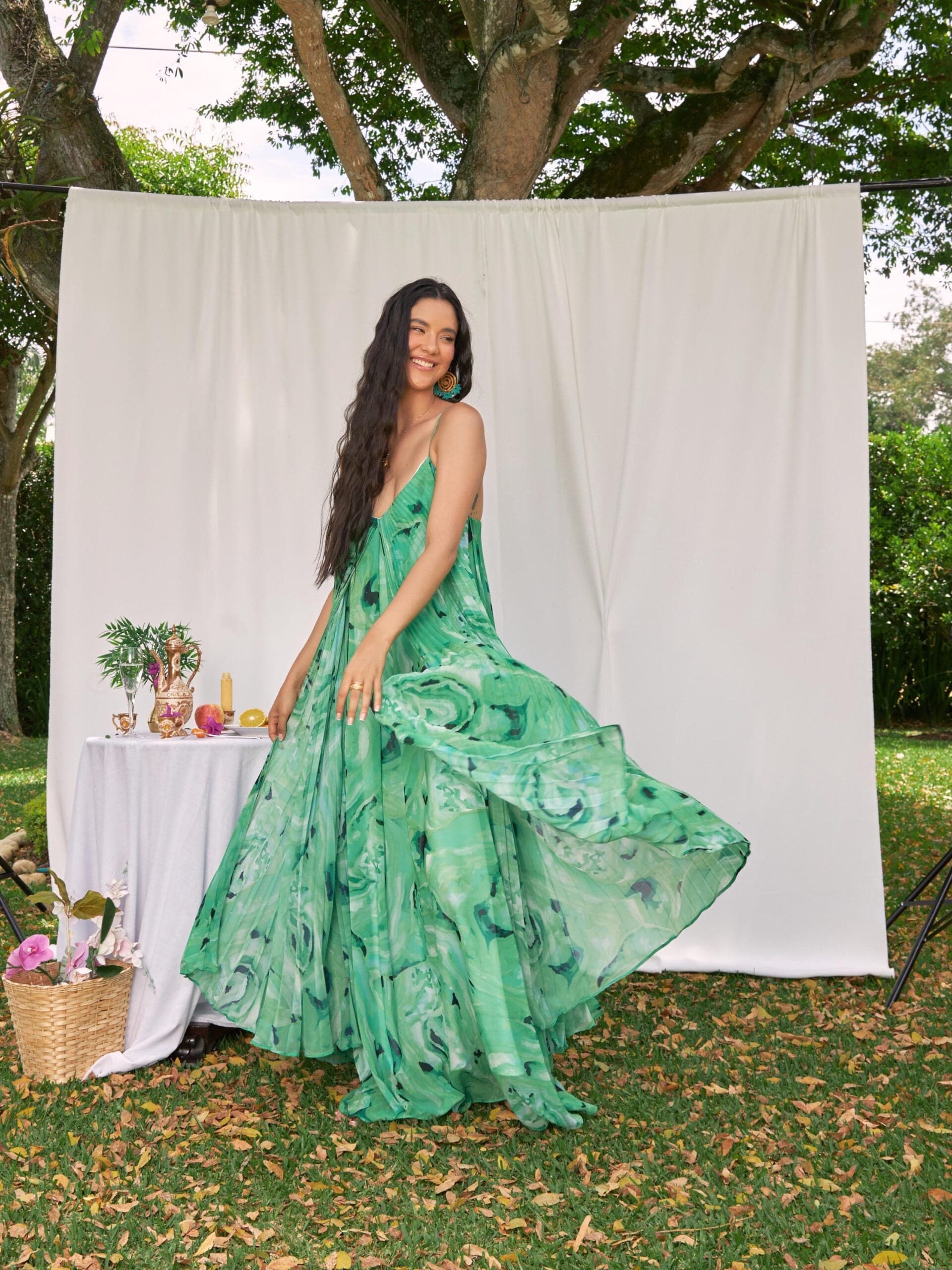 Vestido Aratoca Verde Estampado - imagen 2