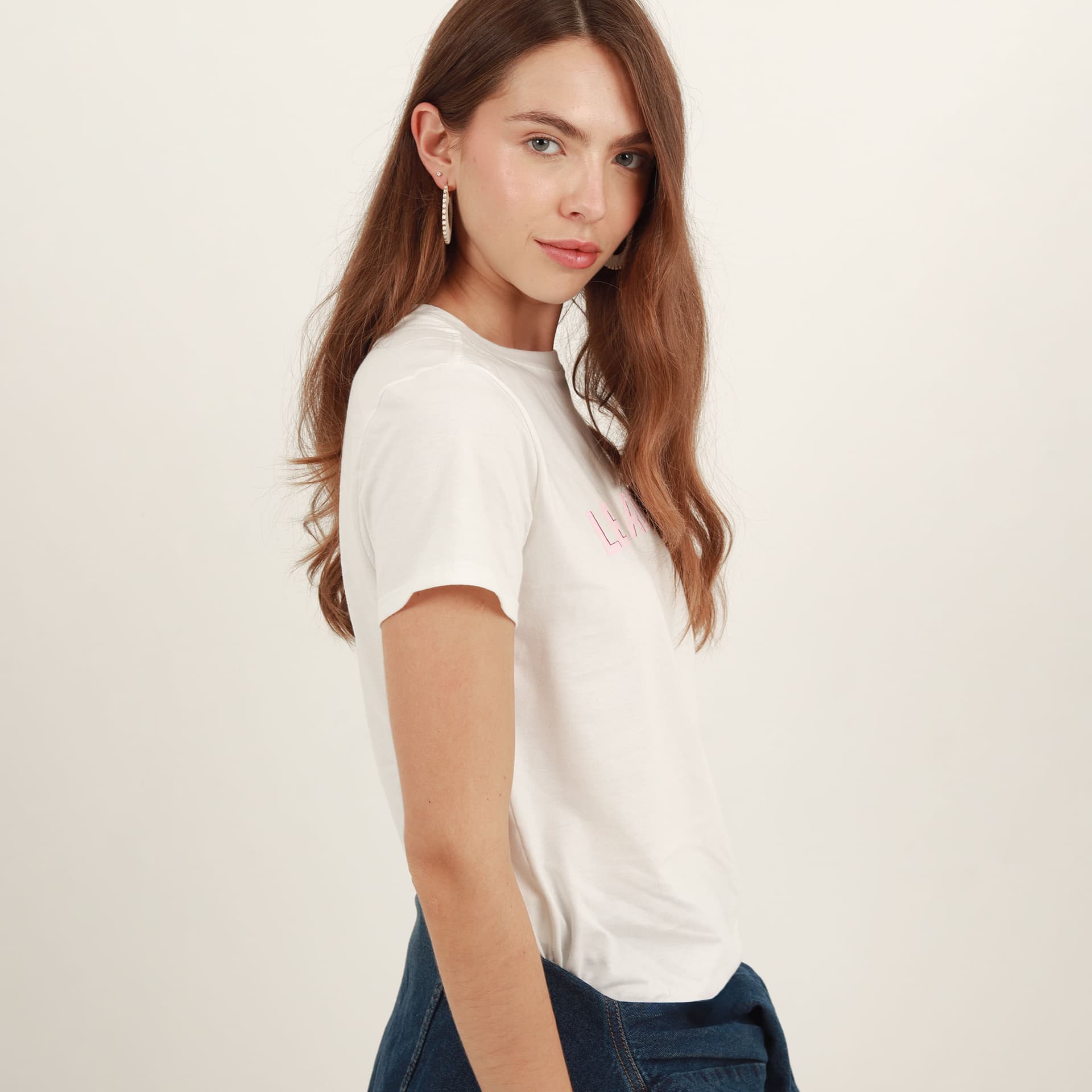 Camiseta cuello redondo manga corta con estampado Le Jardin - imagen 4