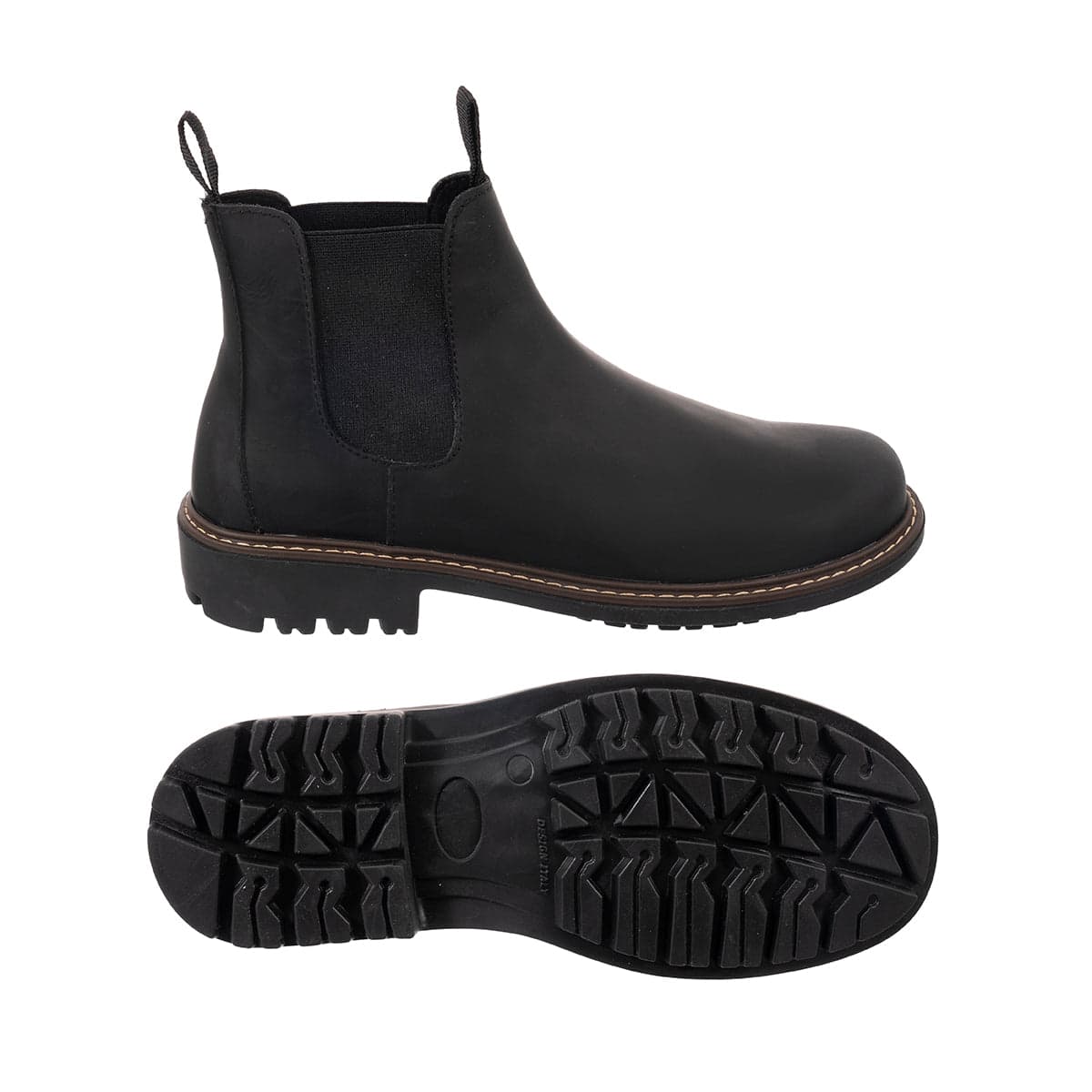 Botas Chelsea Sol Hombre Cuero Graso Negro - imagen 4