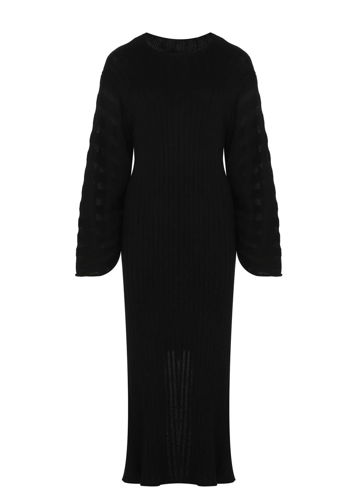 RIBBED WOVEN DRESS