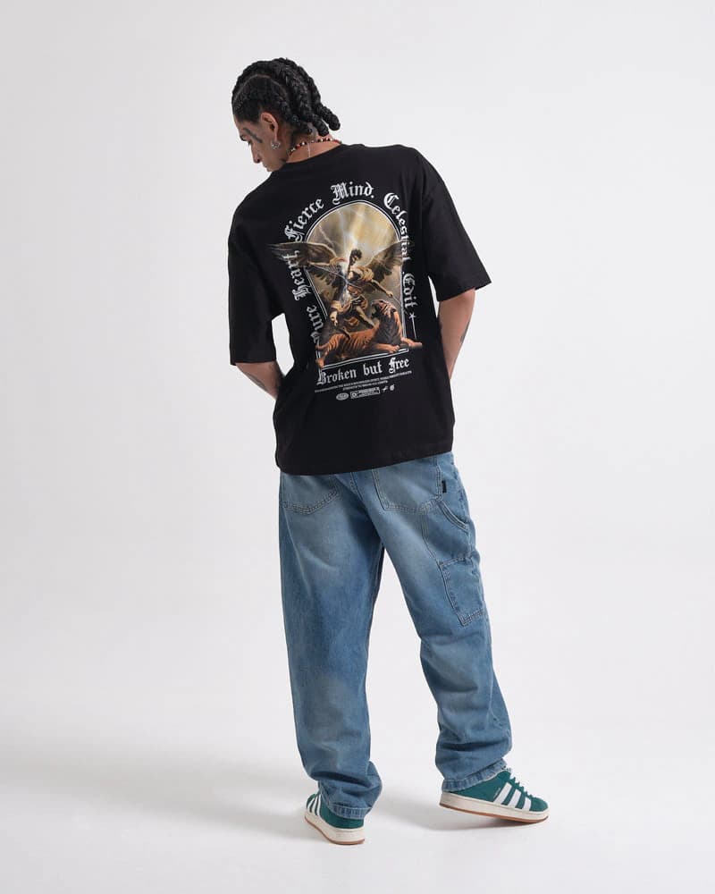 Camiseta Negra Oversize Fierce Mind - imagen 6