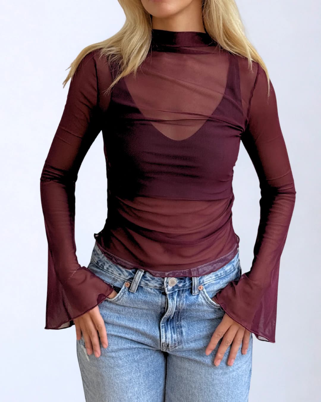 Bell Mesh Burgundy - imagen 2