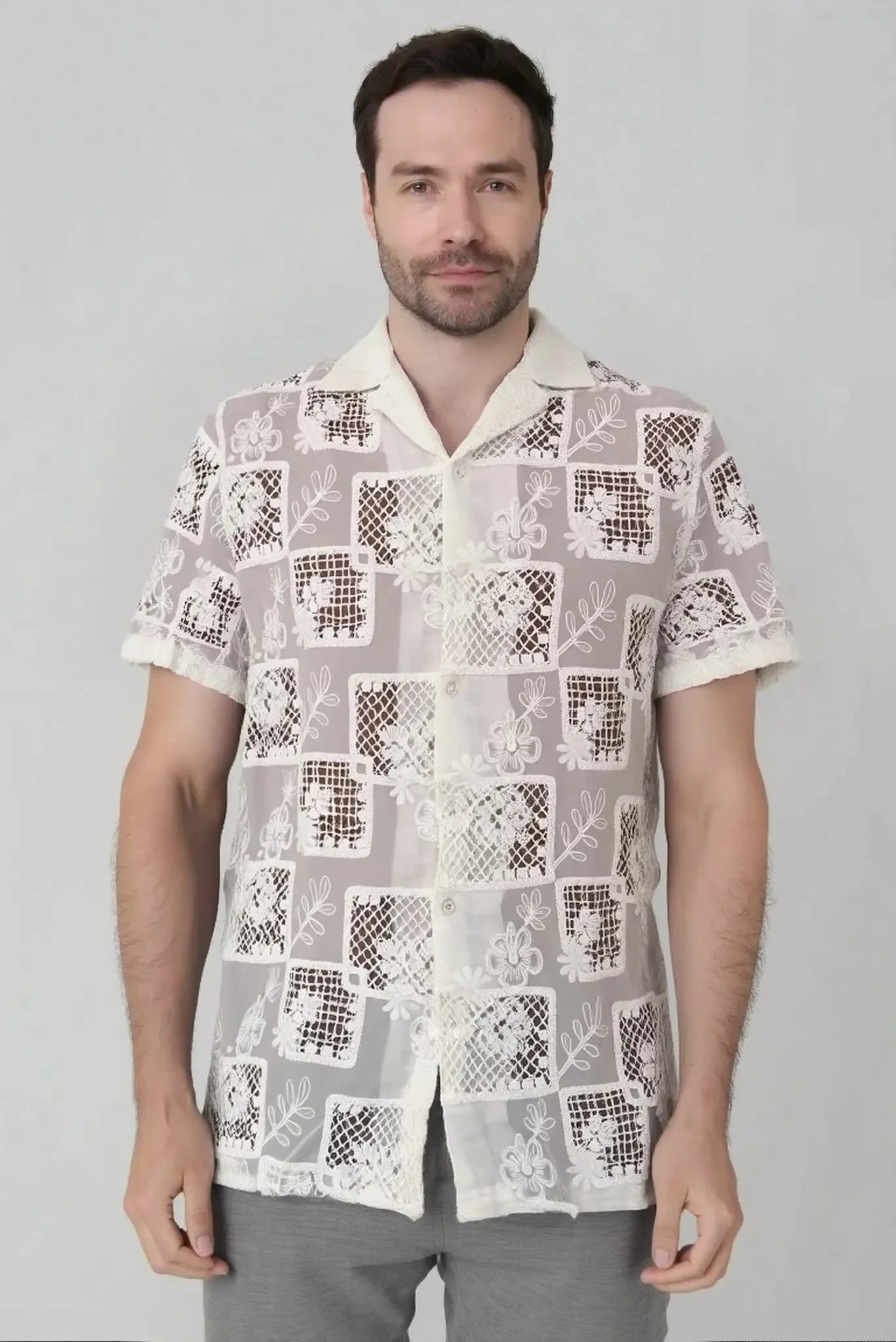 Camisa tejida manga corta oversize Jon Sonen - imagen 1