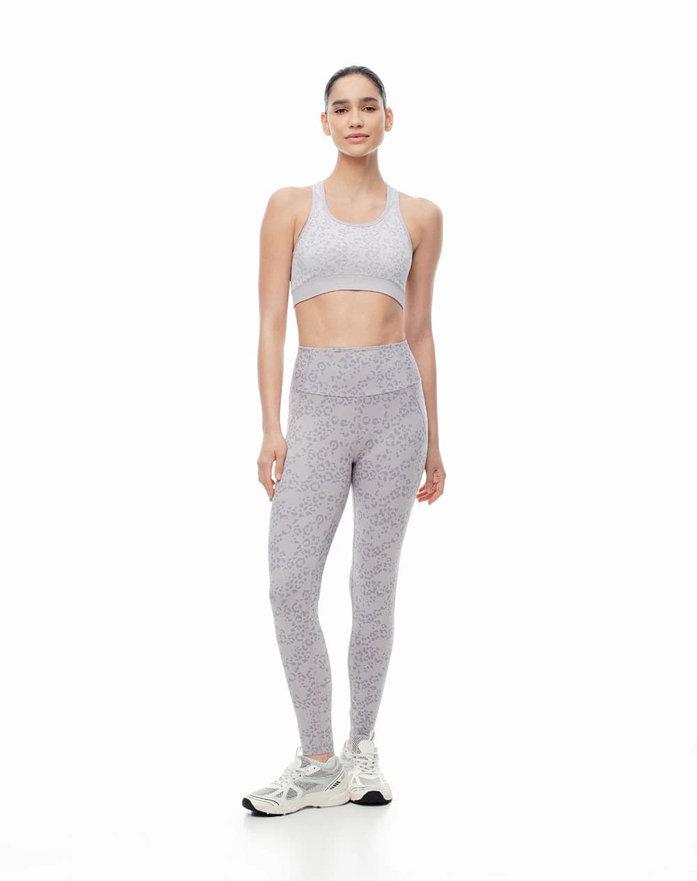 Legging deportivo secado rápido gris mujer