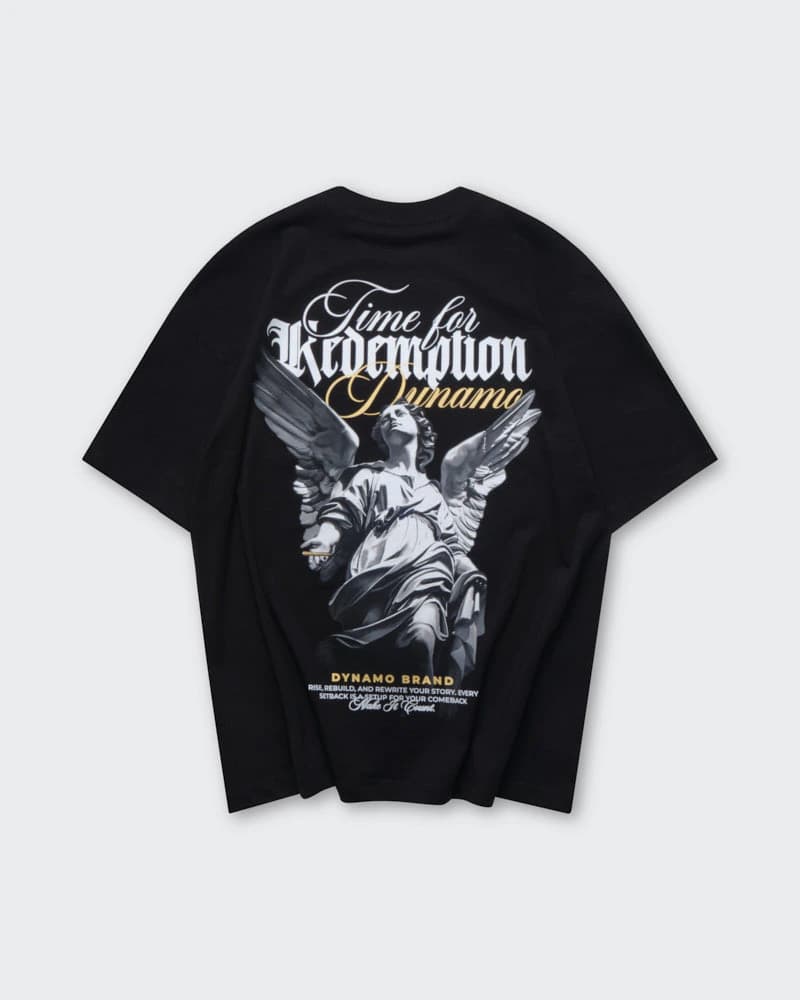 Camiseta Negra Oversize Redemption - imagen 5