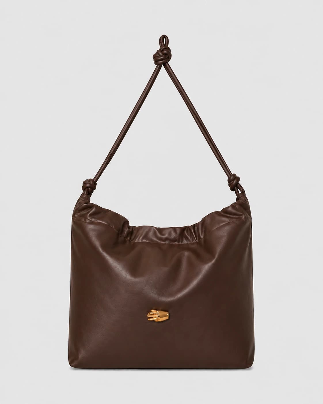 Le Sac M Chocolate Leather Bag