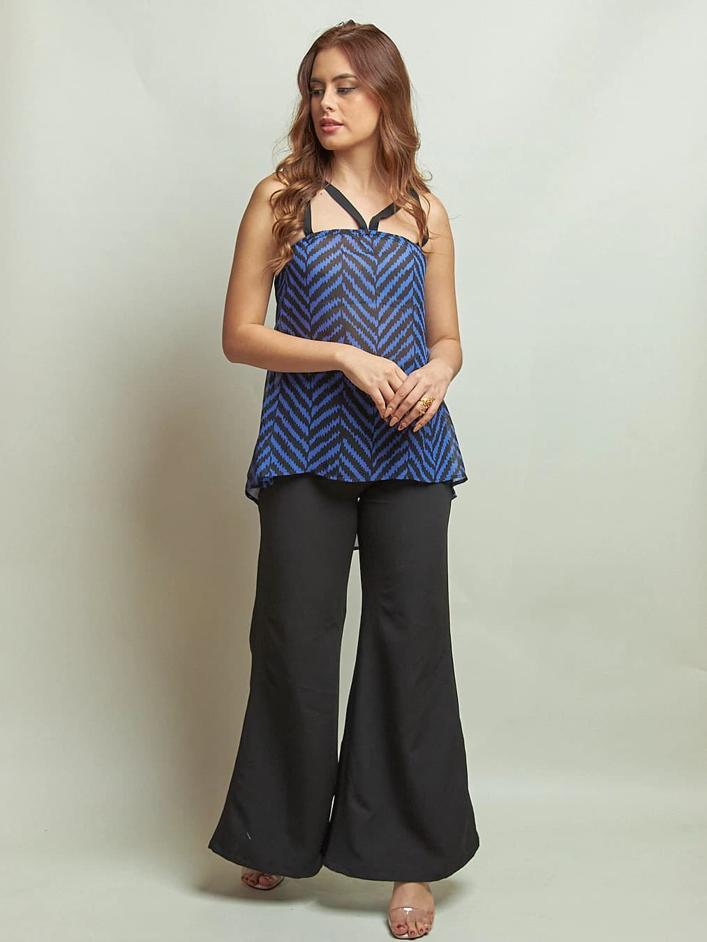 Blusa Candela Azul Estampado - imagen 3