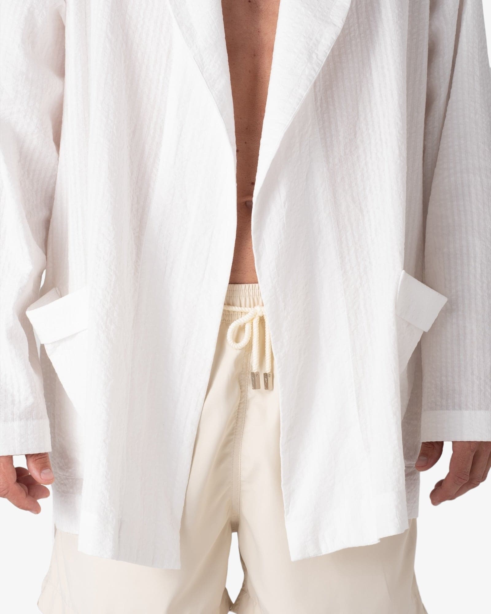 Amalfi White Cotton Robe - imagen 2