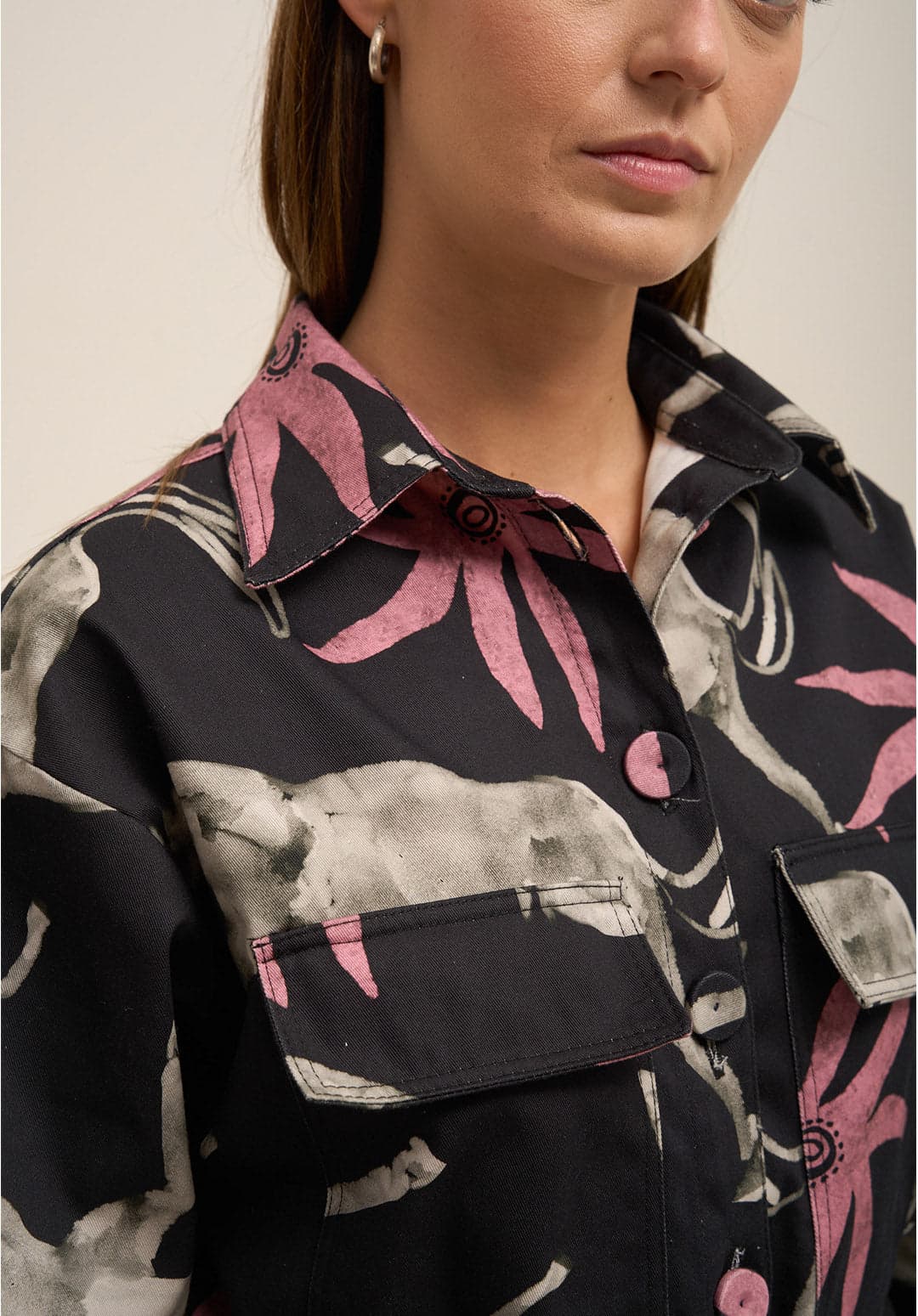 Chaqueta Estela Negro Rosa - imagen 3