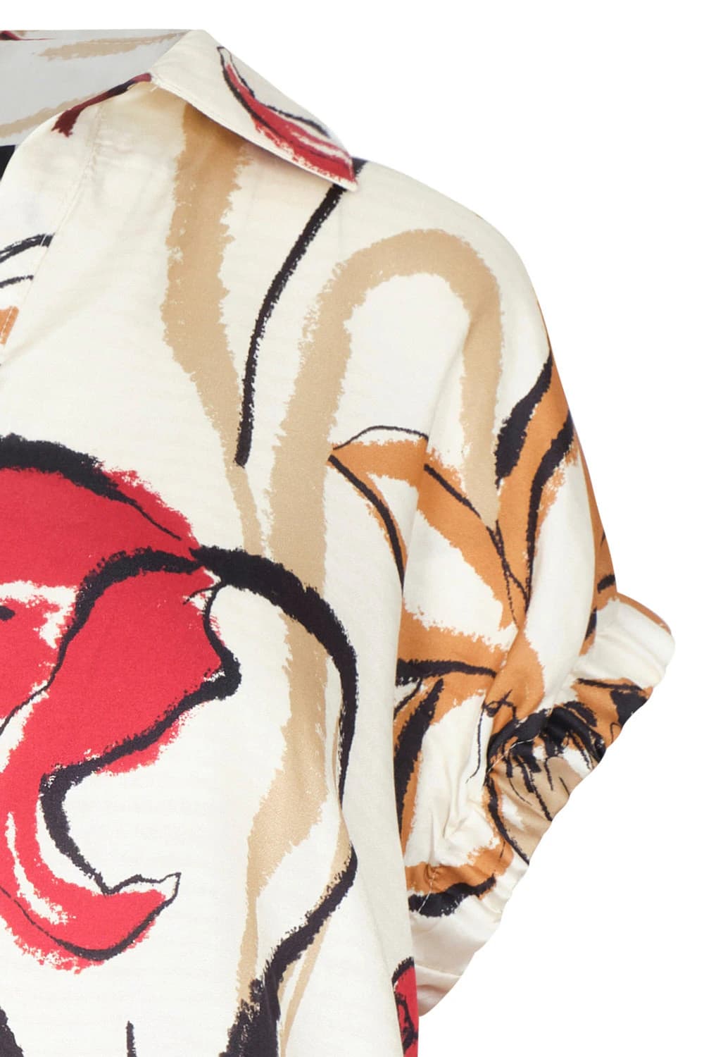 Blusa Janine ivory burgundy - imagen 2