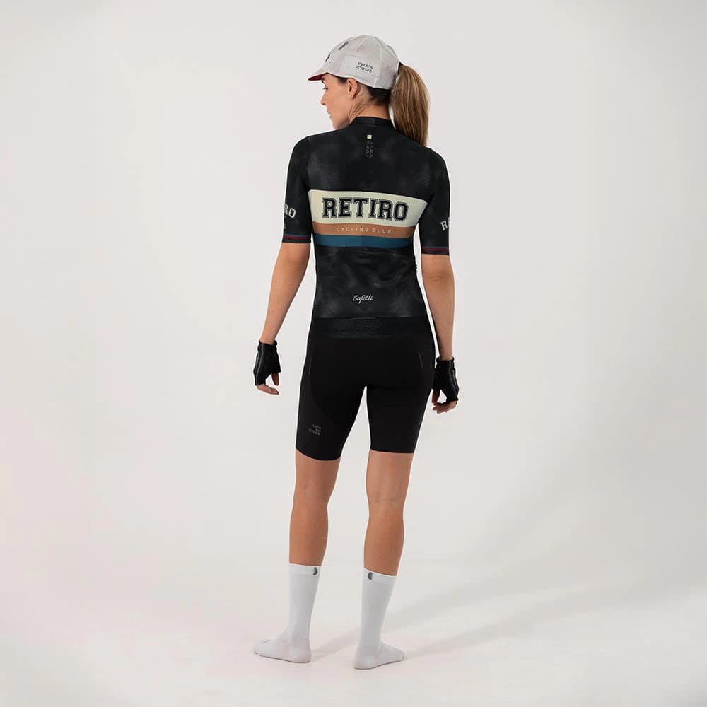 CAMISA CICLISMO MANGA CORTA RETIRO 2025 BLACK PARA MUJER - imagen 2