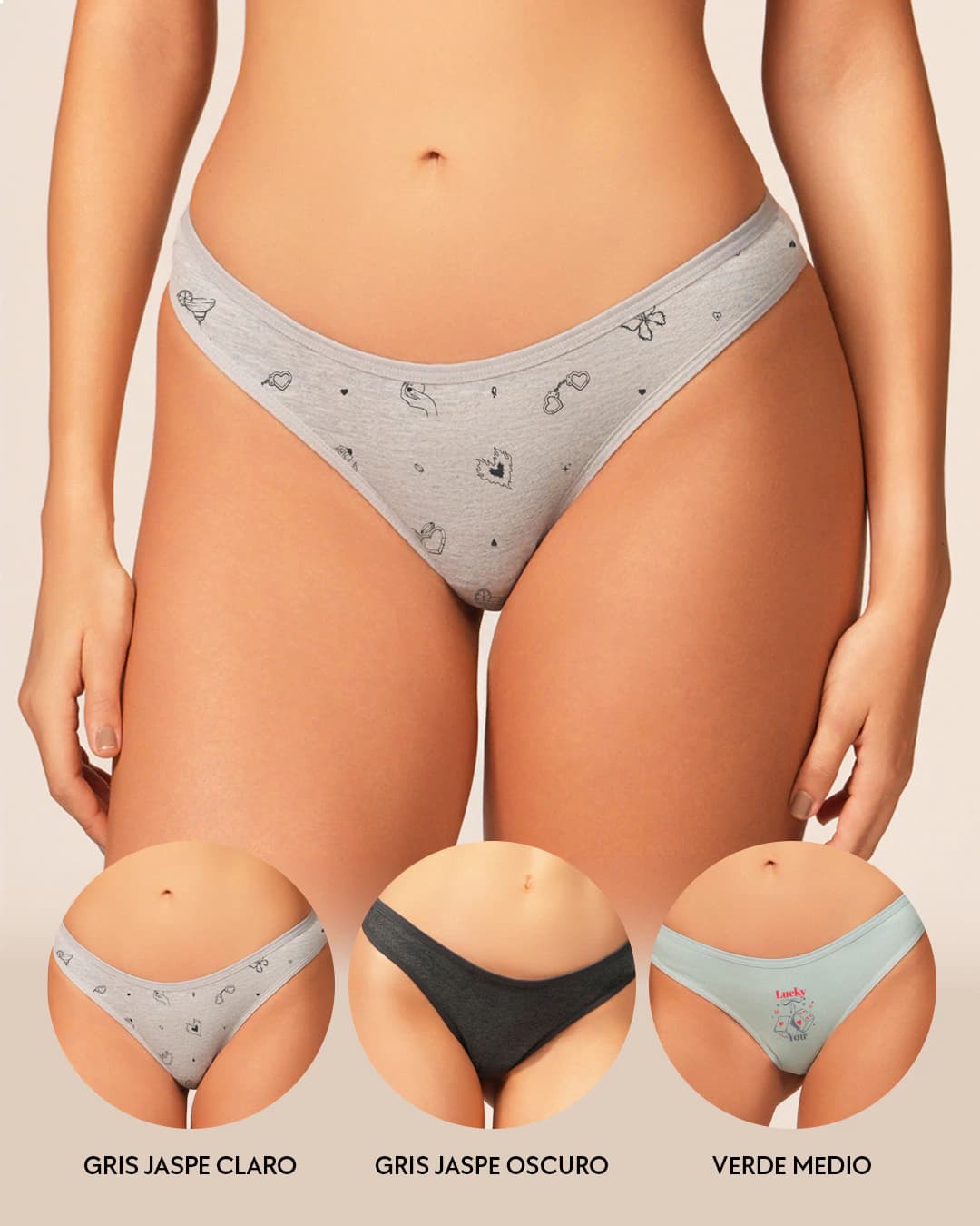 Tanga Brasilera en Algodón para Mujer Paquete x3 Ref. 9203 - imagen 6