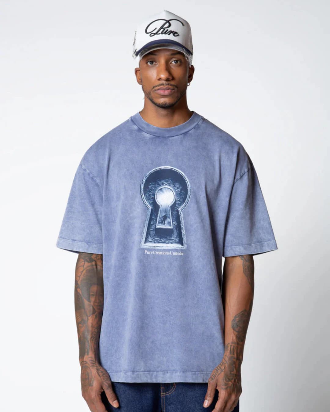 DOPAMINE BLUE KEYHOLE T-SHIRT - imagen 2