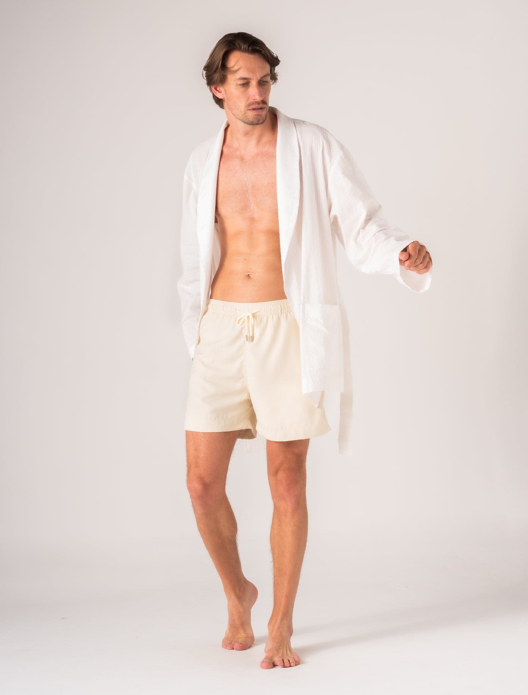 Amalfi White Cotton Robe - imagen 3