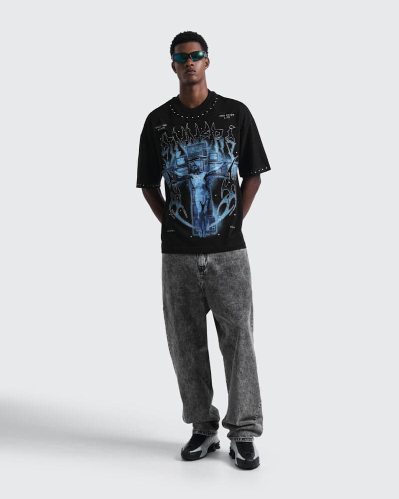 Camiseta Negra Oversize Alpha - imagen 8