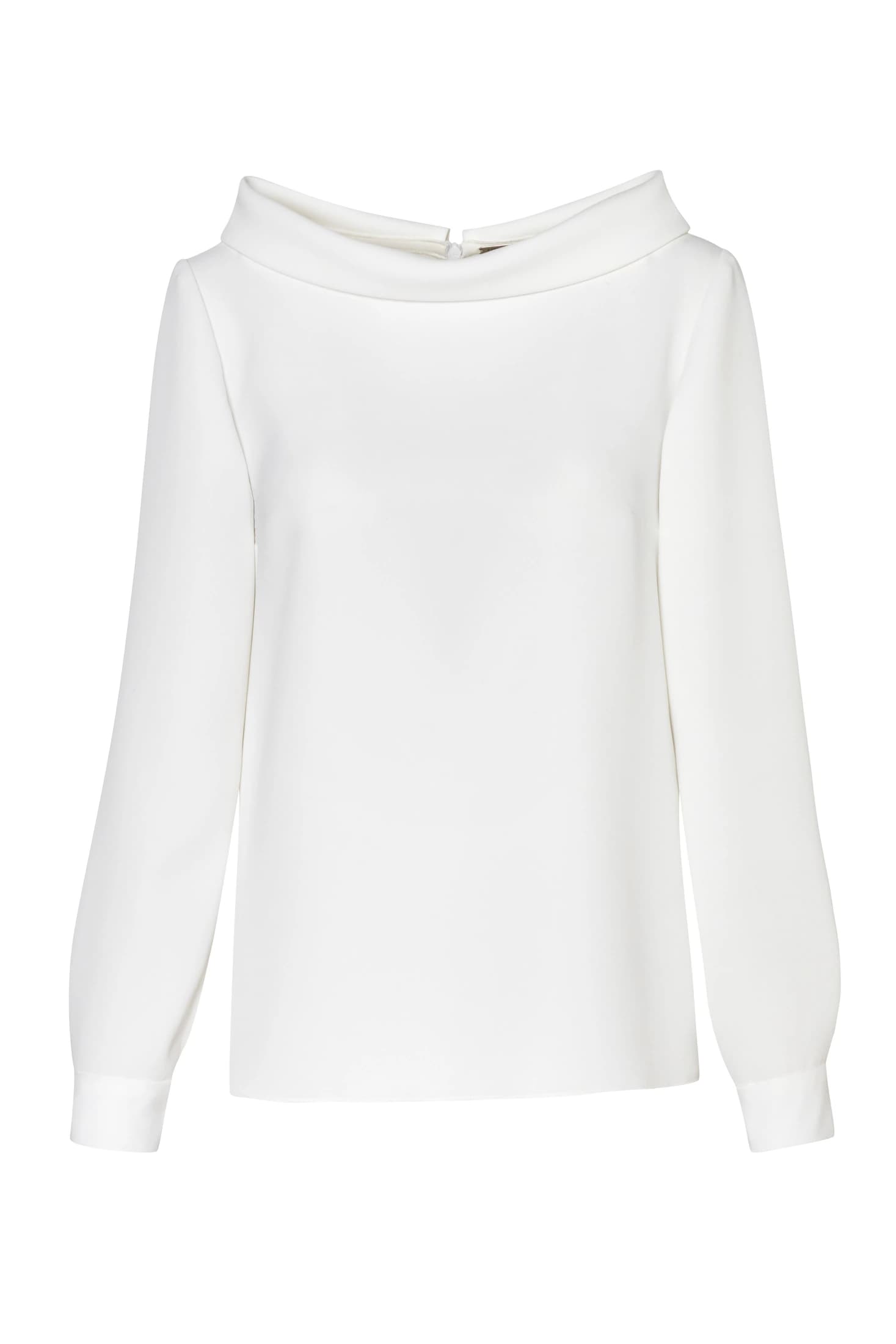 High-Neck Long-Sleeve Cady Blouse - imagen 2