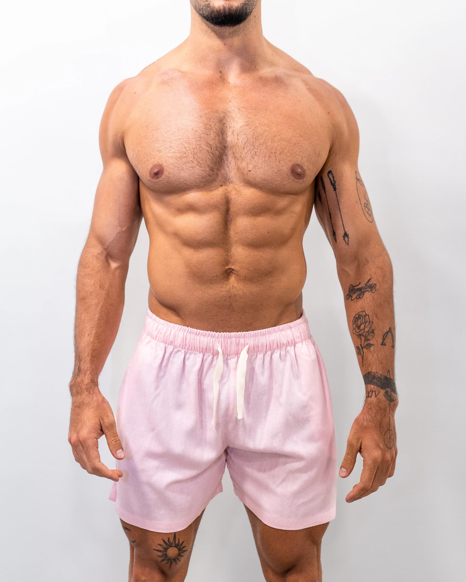 Short Lino Rosa