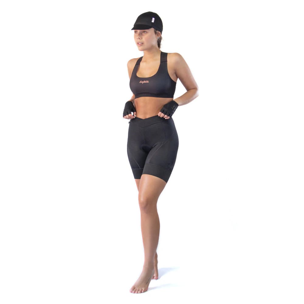 PANTALONETA CICLISMO SIN CARGADERAS NÁPOLES PARA MUJER NEGRA - imagen 1