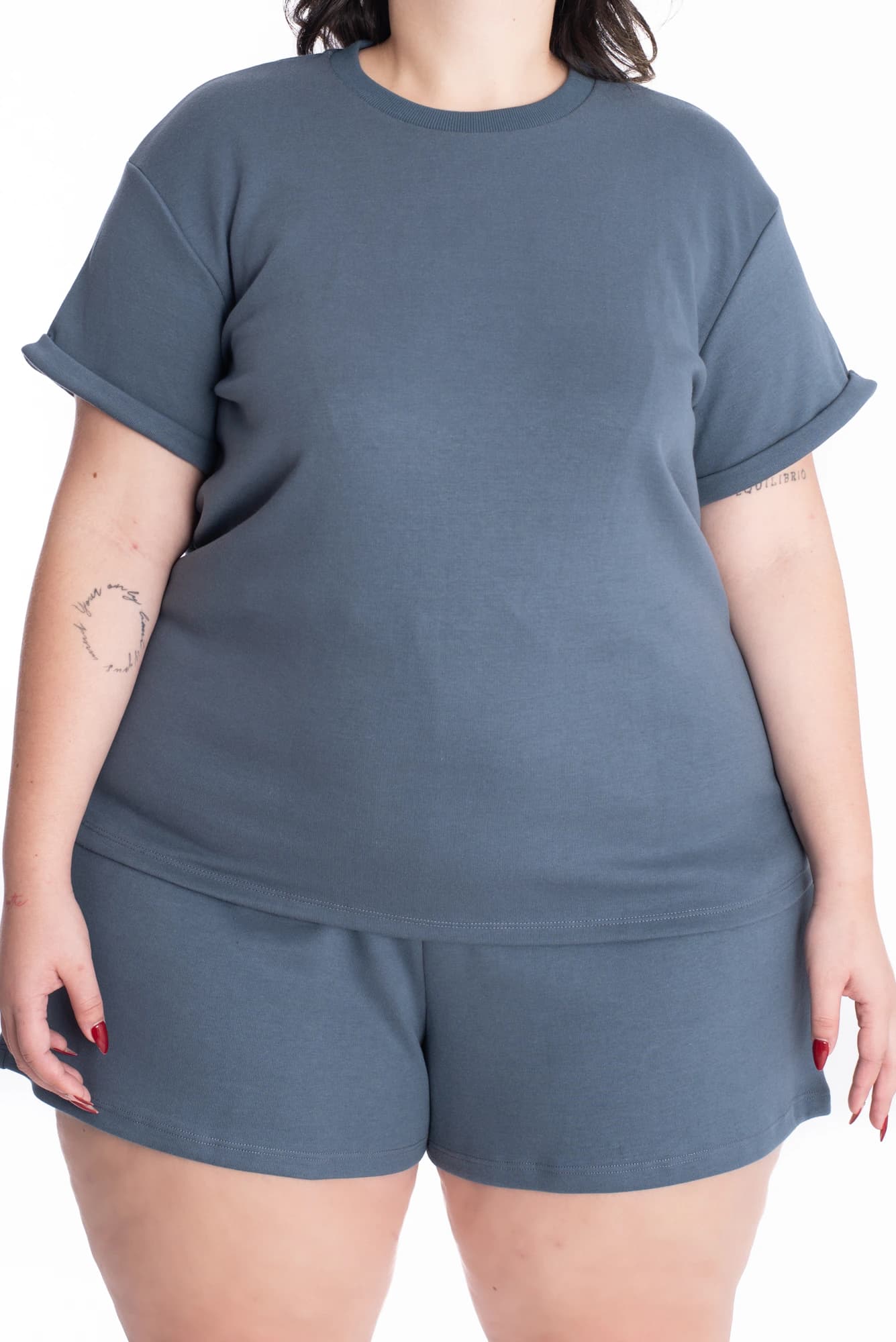 Camiseta Lorena Azul Tela Premium - imagen 4