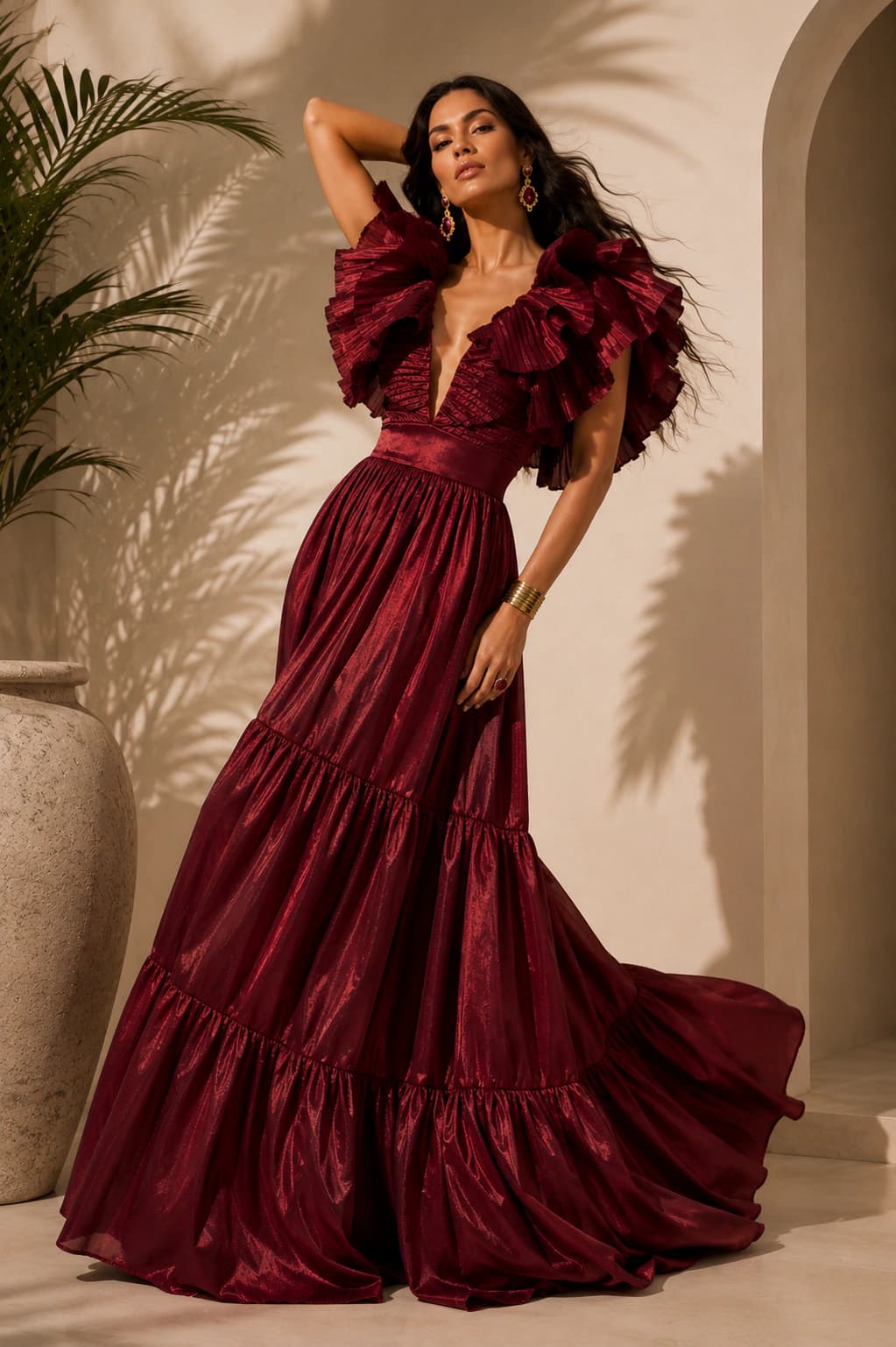 Vestido Armonia Vinotinto - imagen 3