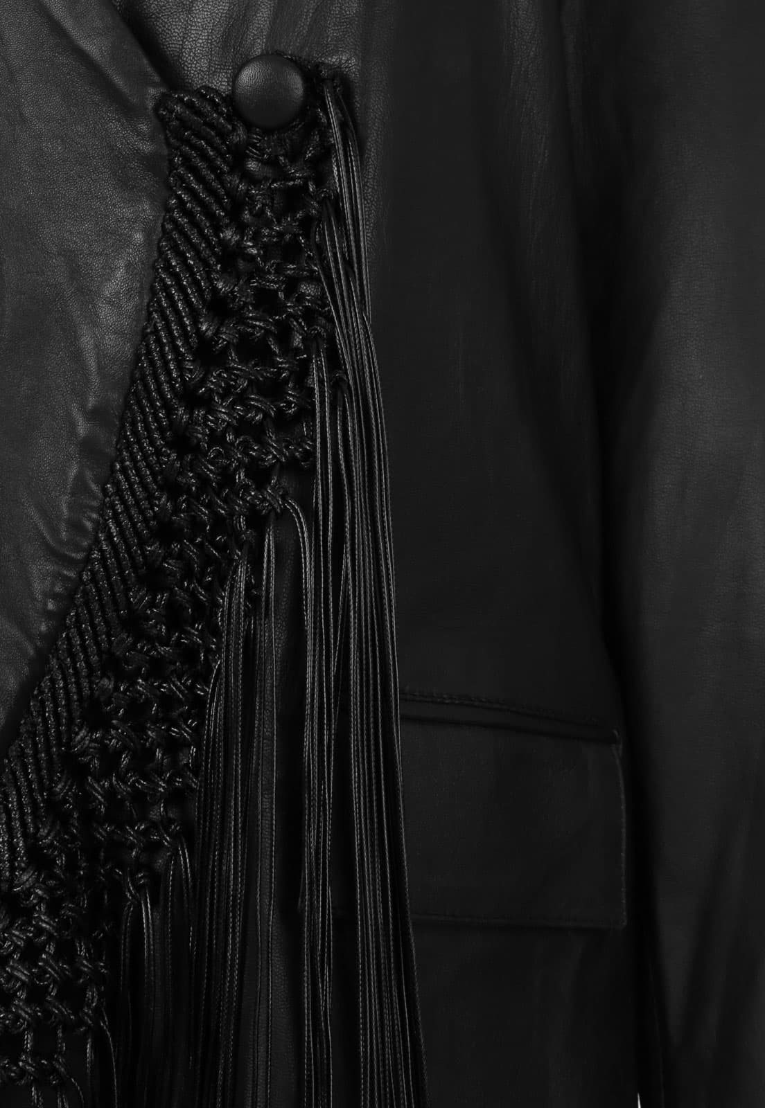 MACRAME LEATHER BLAZER - imagen 6