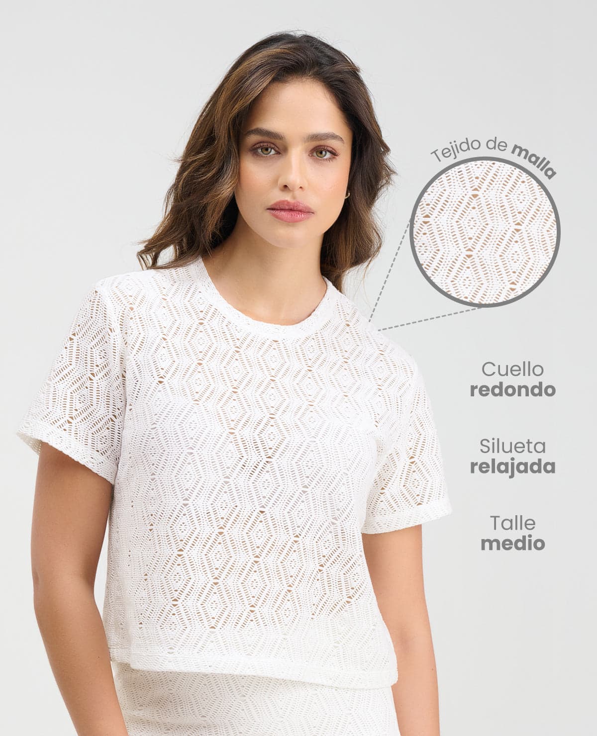 Camiseta de Malla | Cuello Redondo | Manga Corta - imagen 2