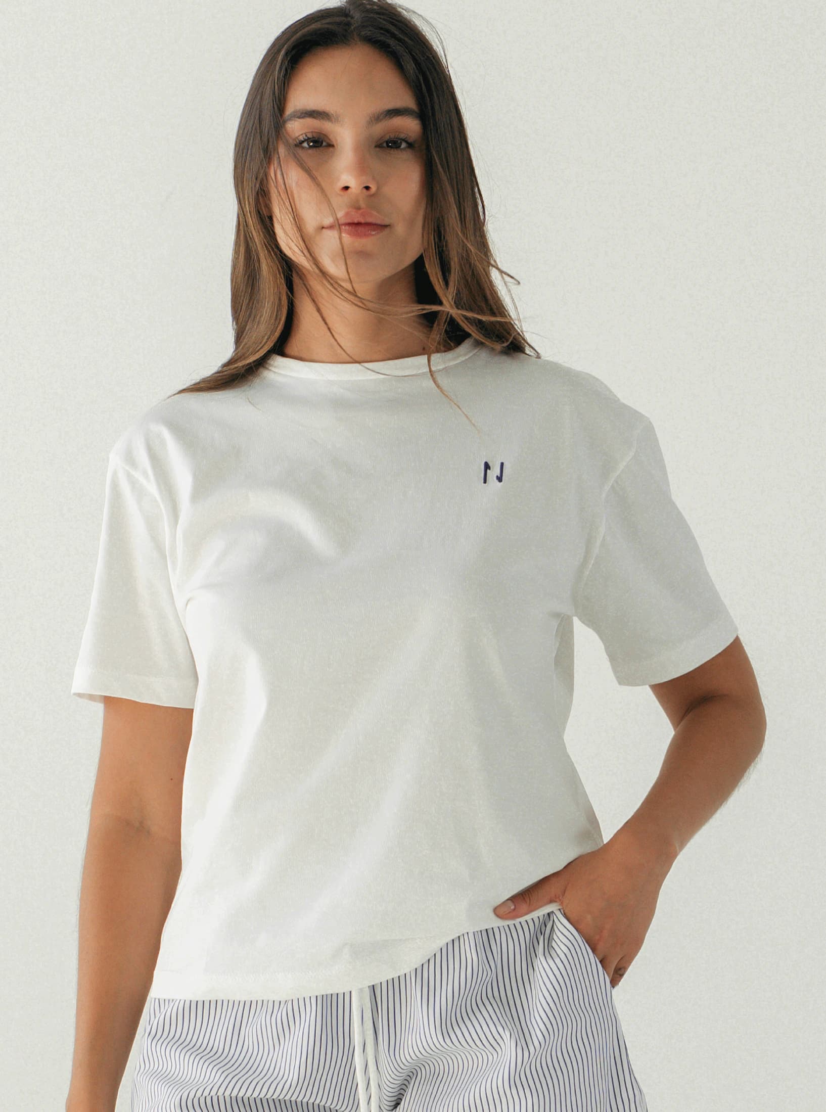 Cotton Tee Mujer - Marfil