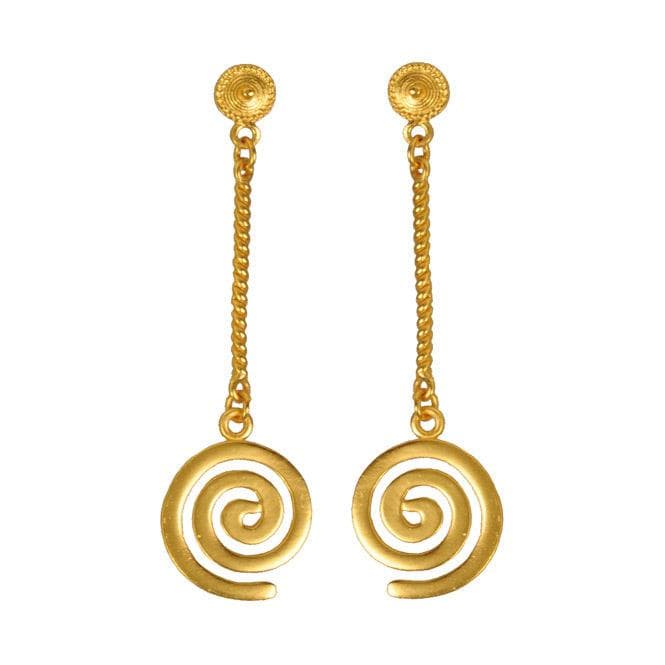 Arete Largo Espiral Quimbaya - imagen 2