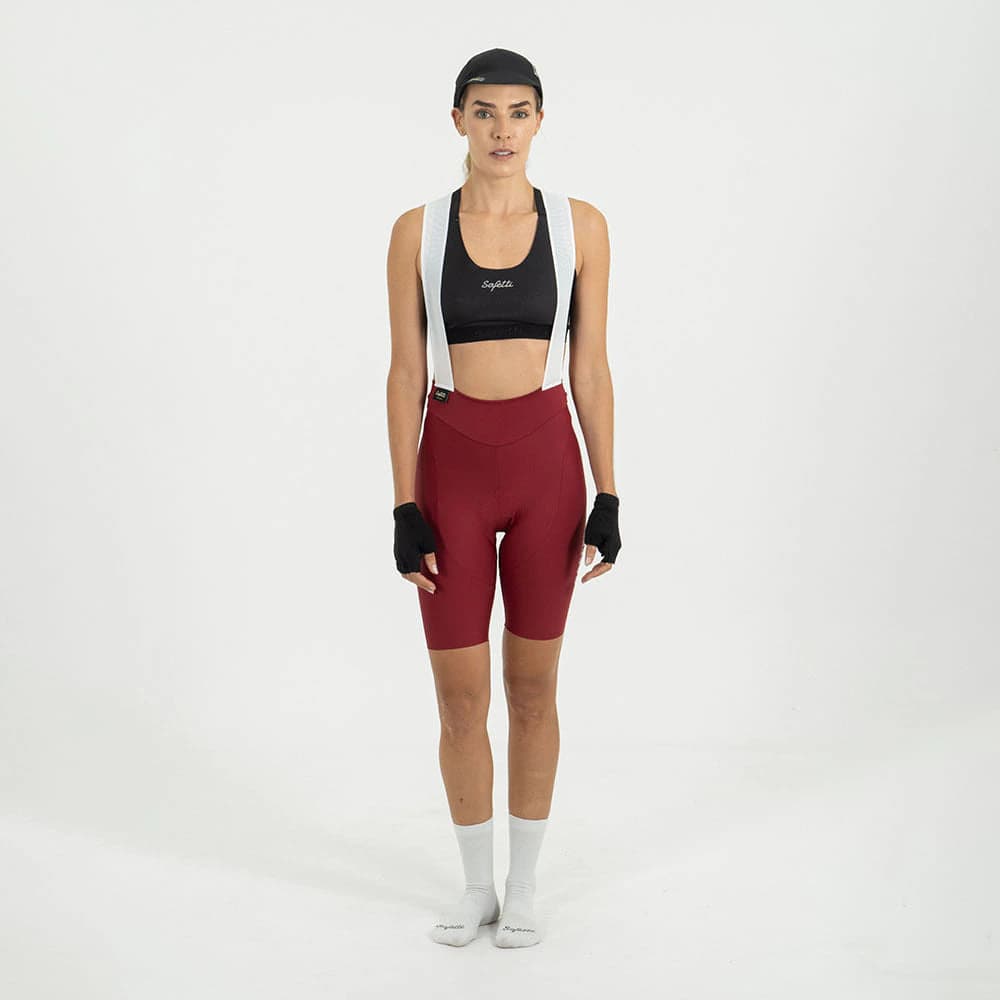 PANTALONETA CICLISMO CON CARGADERAS GIRONA TERRACOTA PARA MUJER - imagen 1