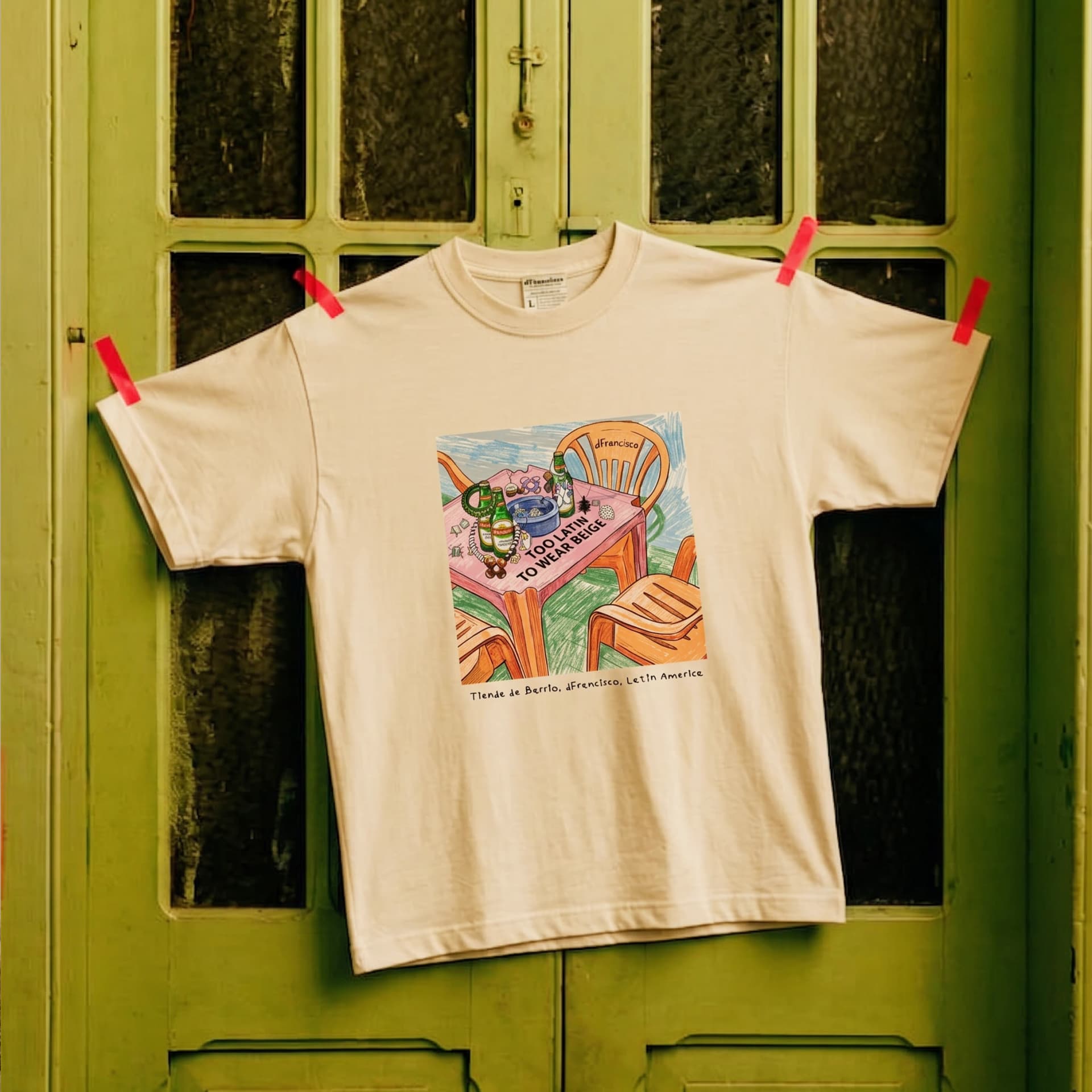 Too Latin to Wear Beige T-shirt - imagen 3