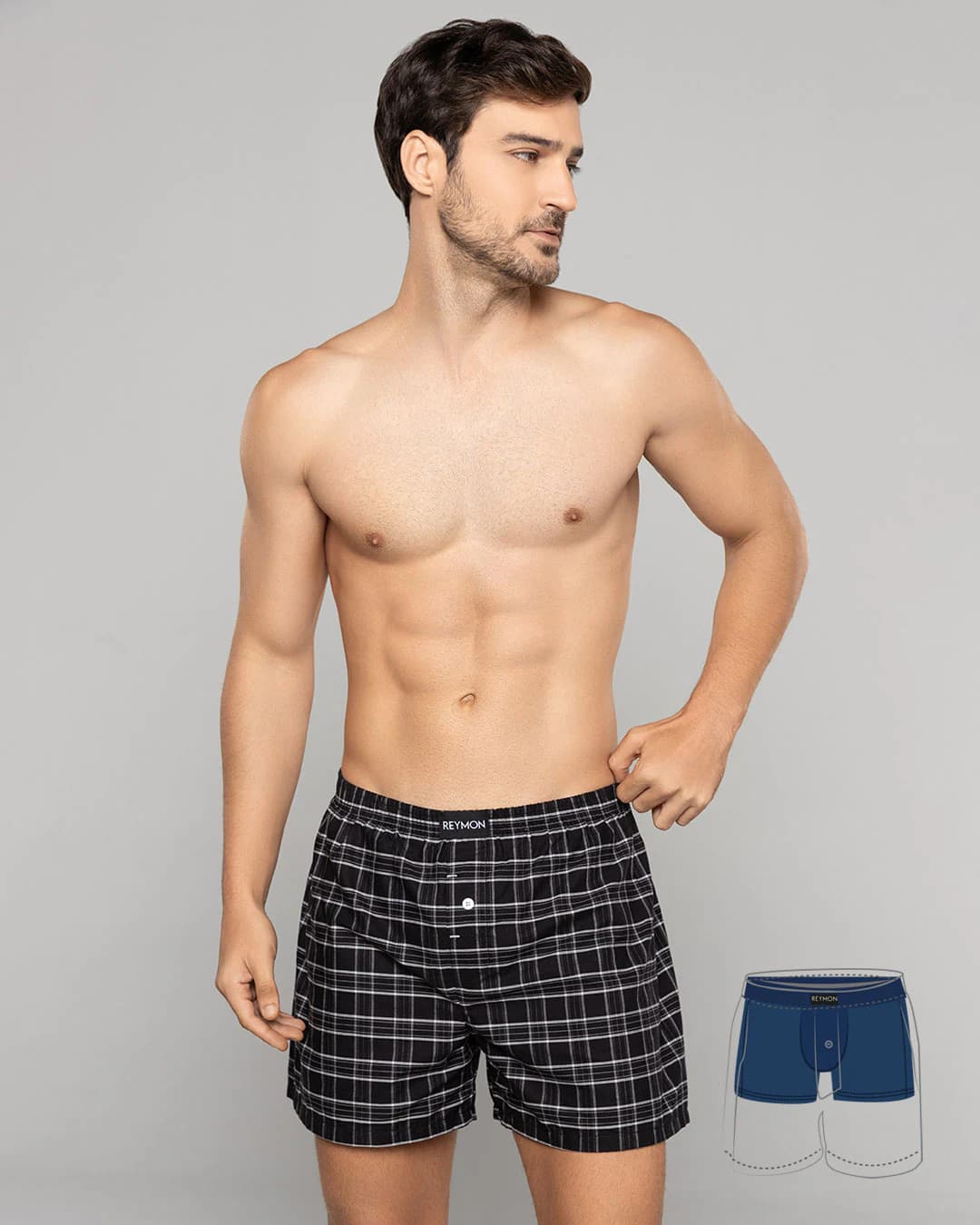 Boxer suelto con boxer interno en poliester Ref. 3052 - imagen 24