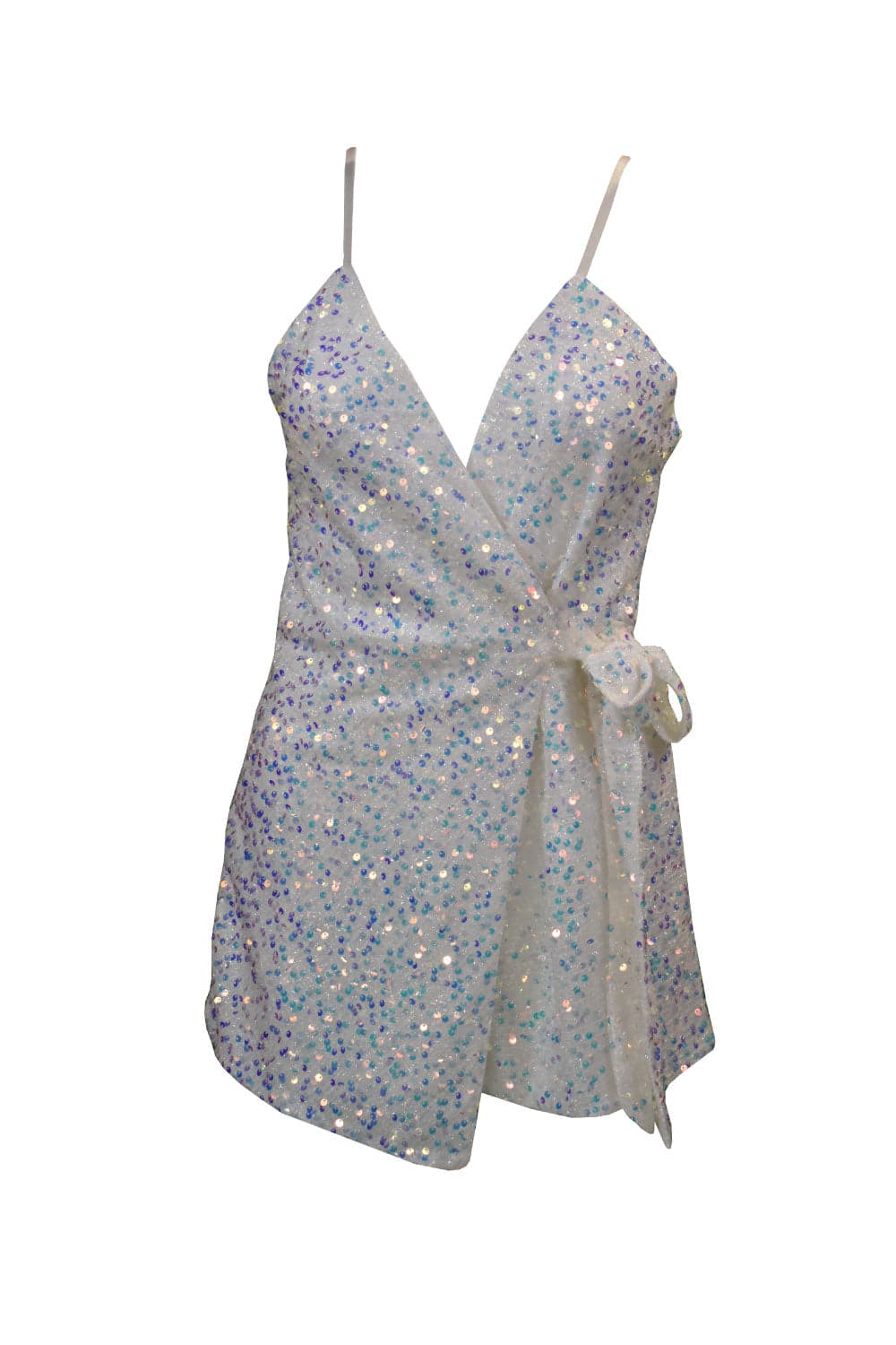 Sequin Wrap Tie-Up Romper - imagen 2