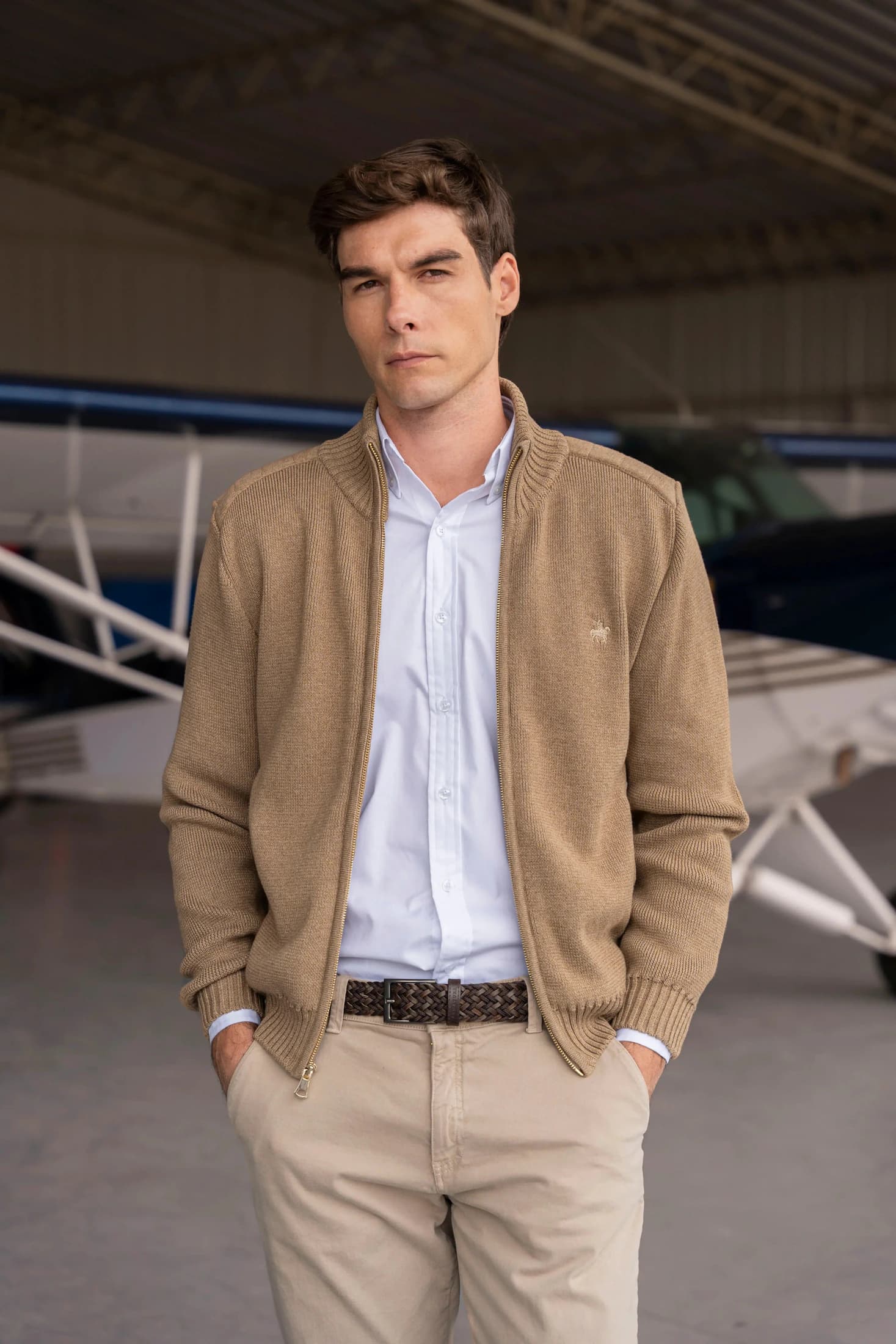 Fullzip Beckett Hombre Camel