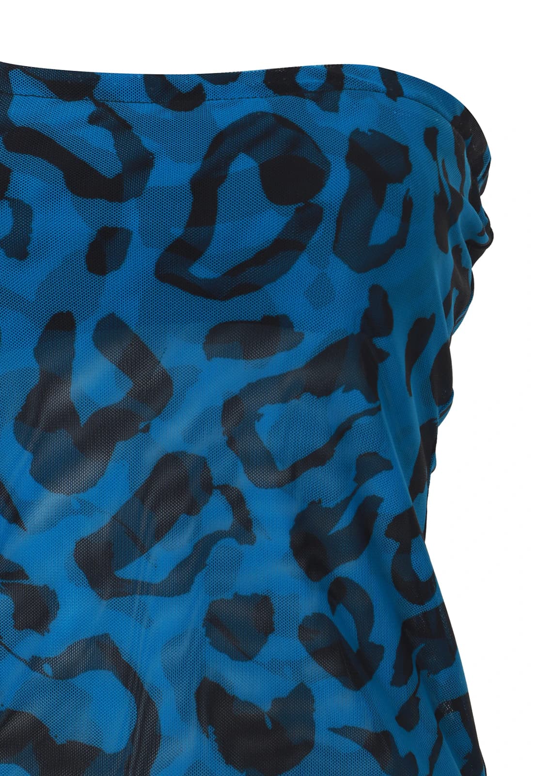 Blue Black Leopard Mesh Top + Gloves - imagen 11
