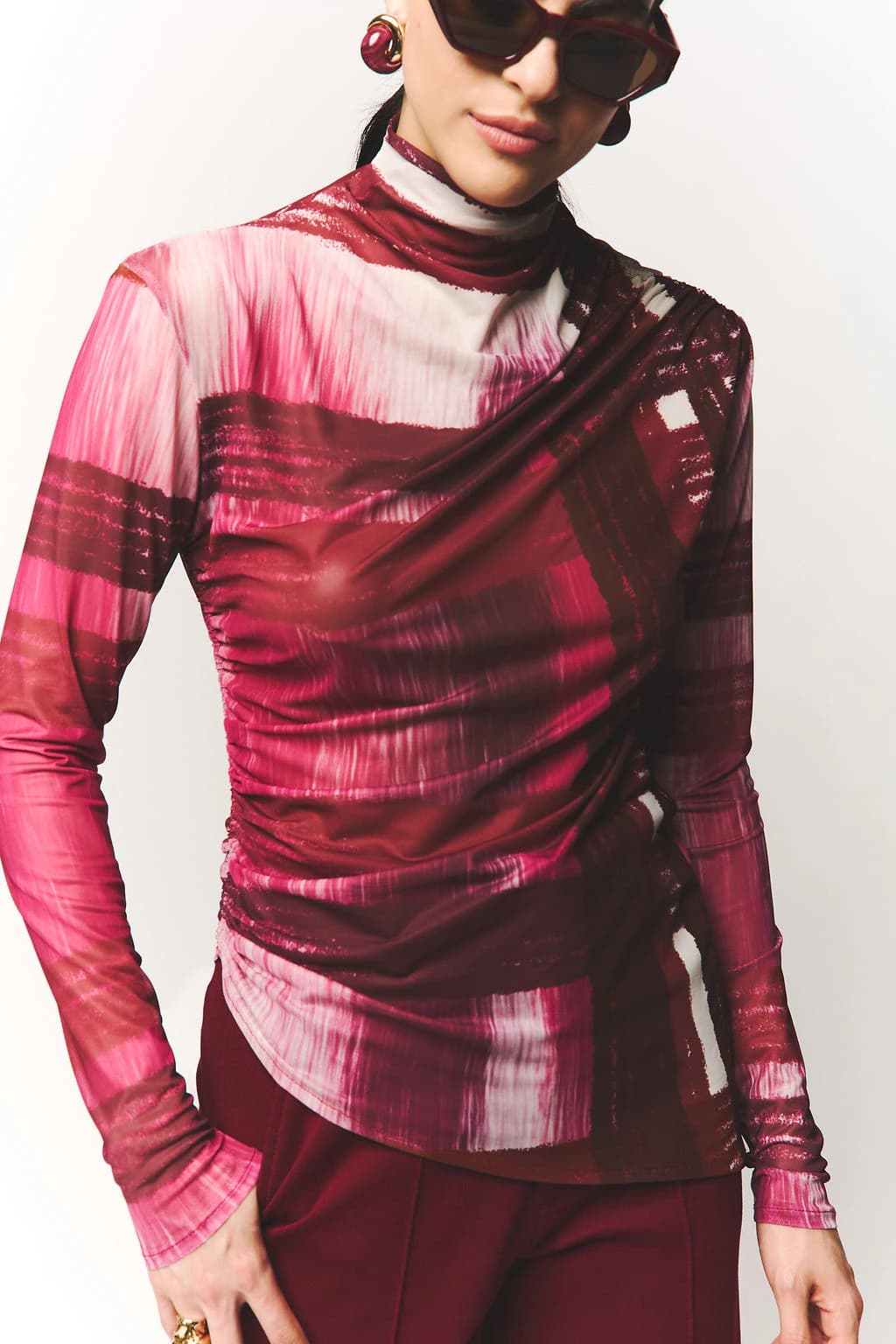 Top mesh Alpha Burgundy - imagen 3