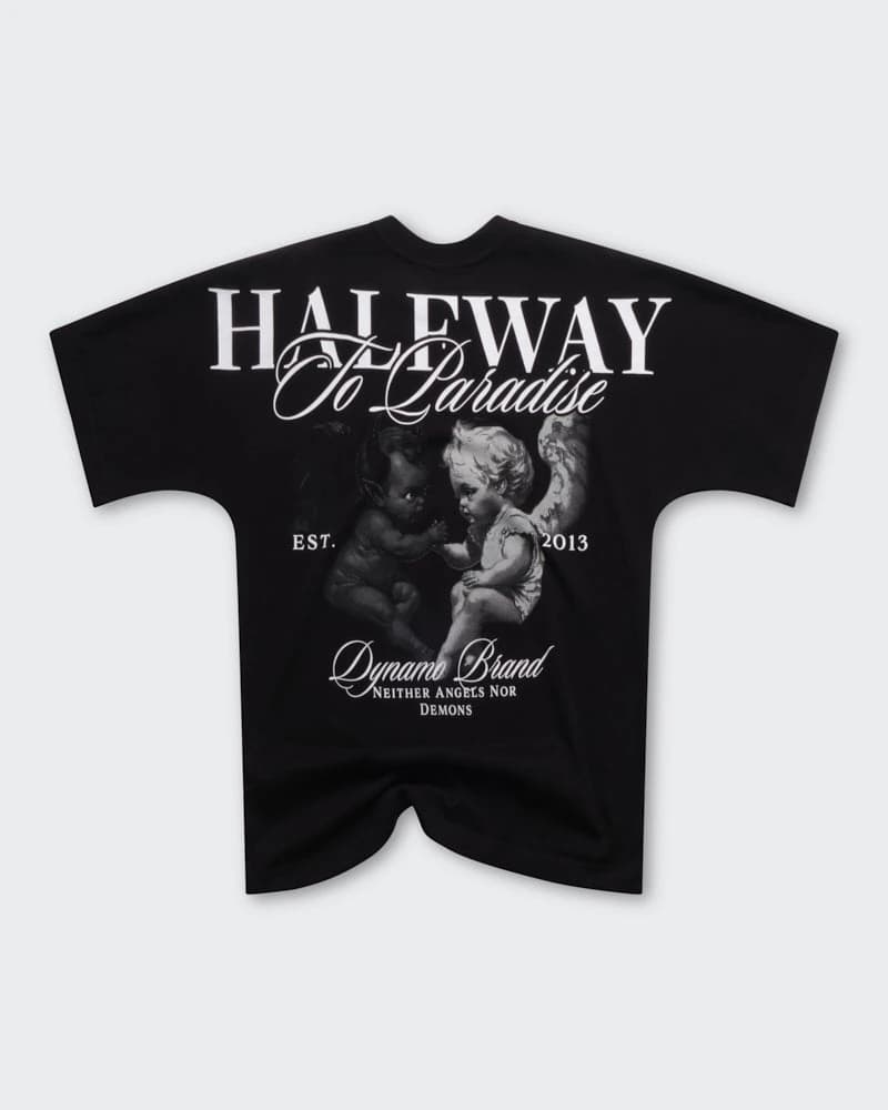 Camiseta Negra Oversize Paradise - imagen 4