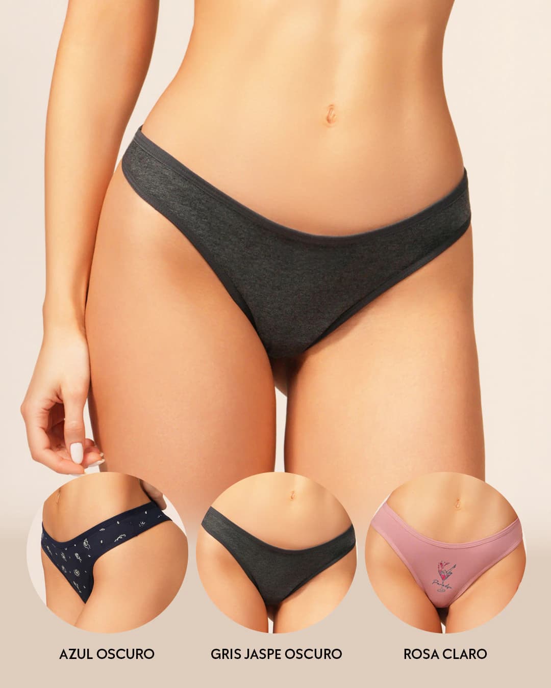 Tanga Brasilera en Algodón para Mujer Paquete x3 Ref. 9203 - imagen 9