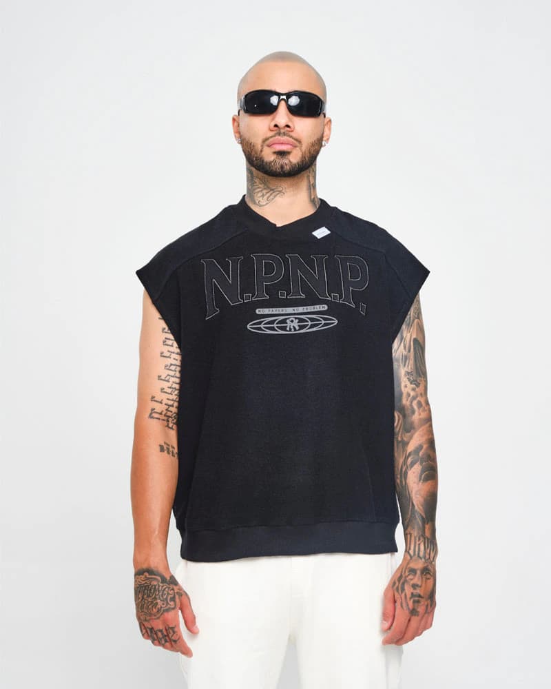 Camiseta Negra Tank Boxy Sleeveless - imagen 1
