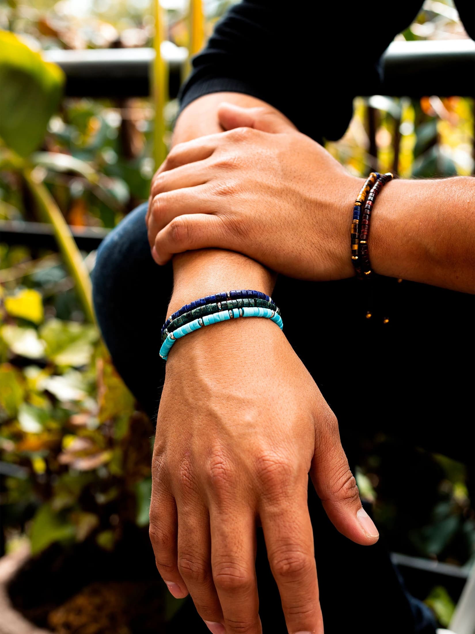 Brazalete Turquesa 4mm Heishi - imagen 5