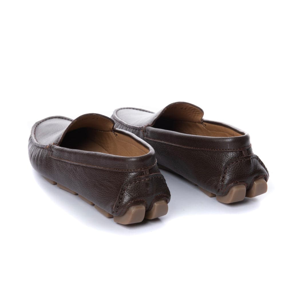 Mocasines Hombre Lisos Cuero Café - imagen 2
