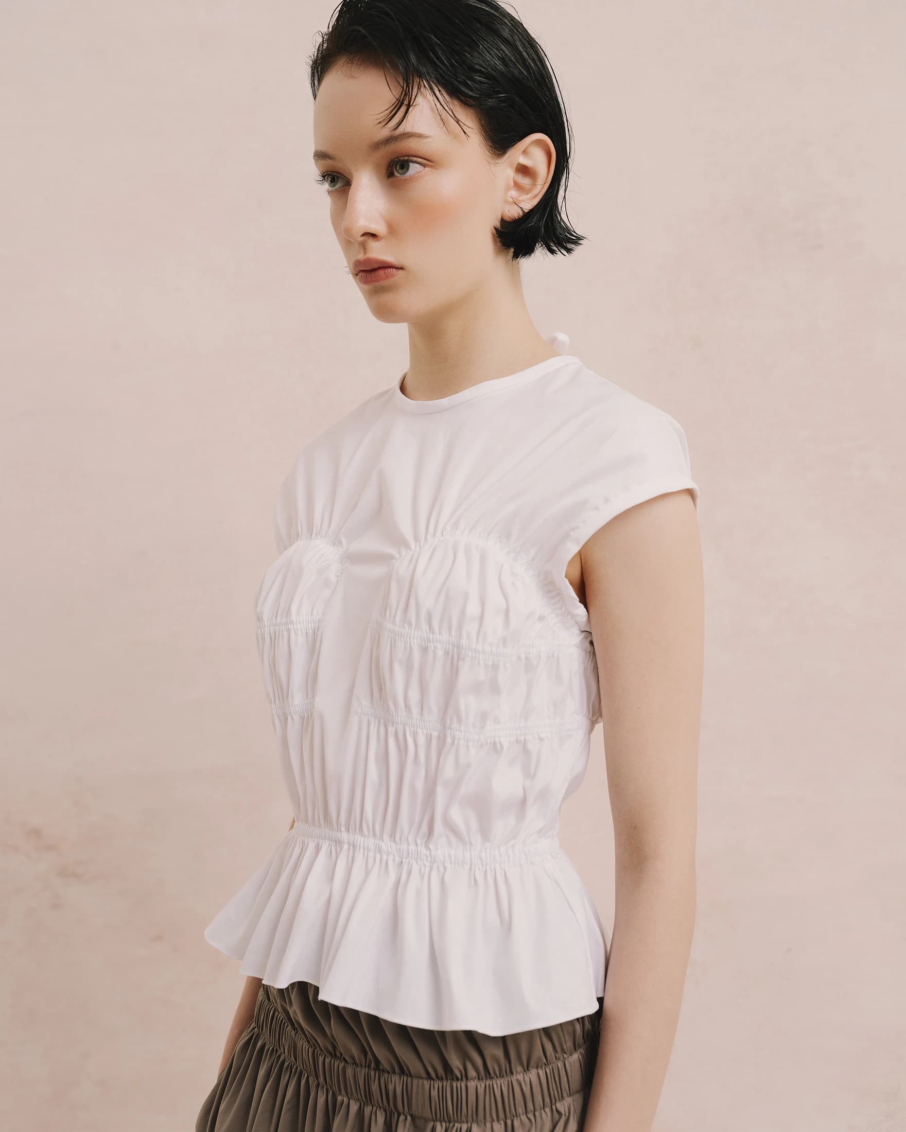 Cotton Gathered Top