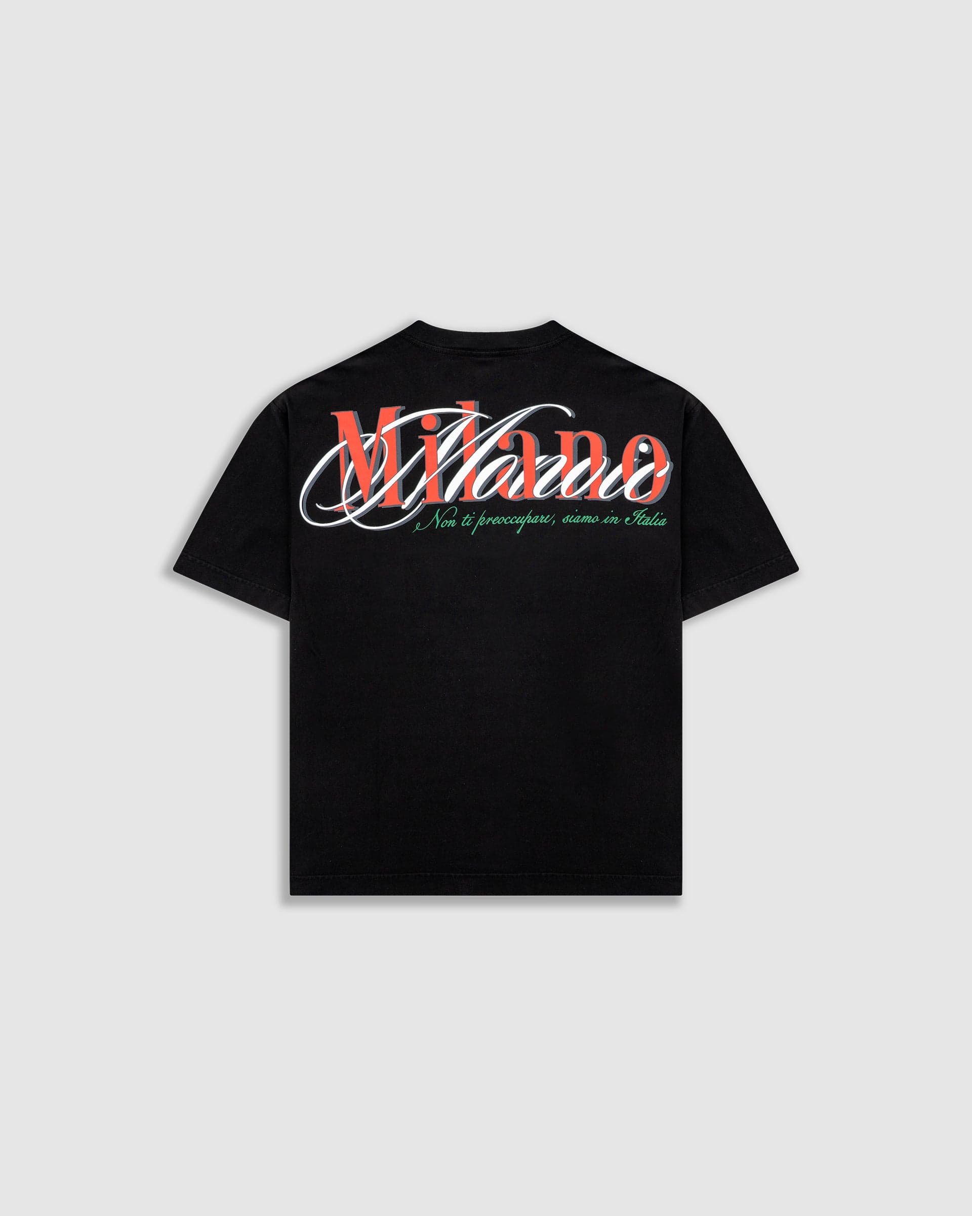 Camiseta Boxy fit Milano - Negro Oscuro