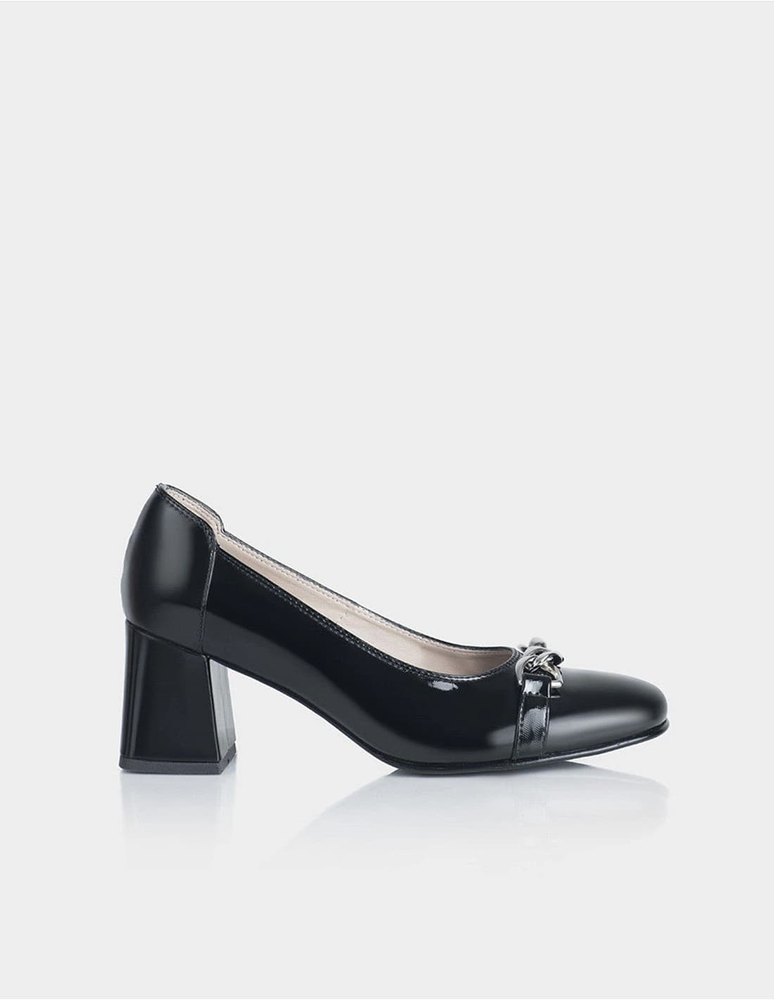Zapato Evora En Cuero Charol Negro - imagen 1
