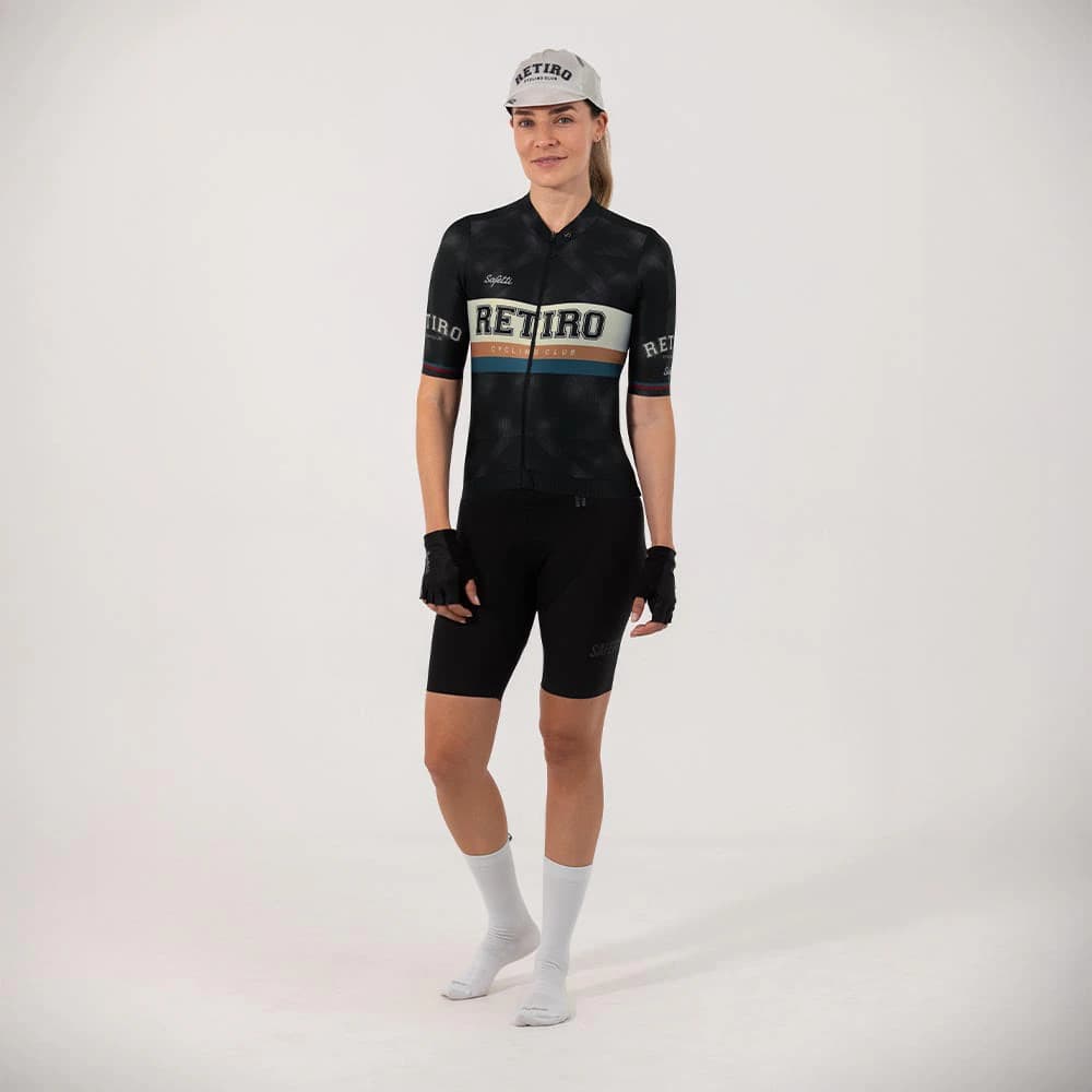 CAMISA CICLISMO MANGA CORTA RETIRO 2025 BLACK PARA MUJER - imagen 1