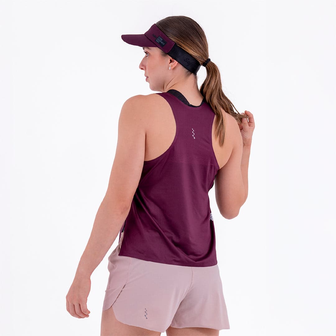 CAMISETA RUNNING MANGA SISA LEVIT CIRUELA PARA MUJER - imagen 2