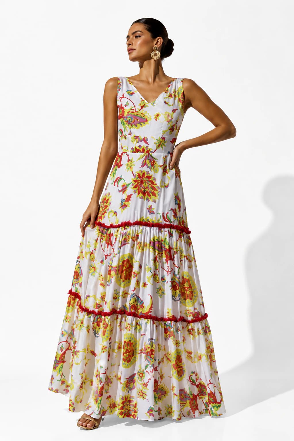 Vestido Alejandra Ll Blanco Estampado - imagen 2