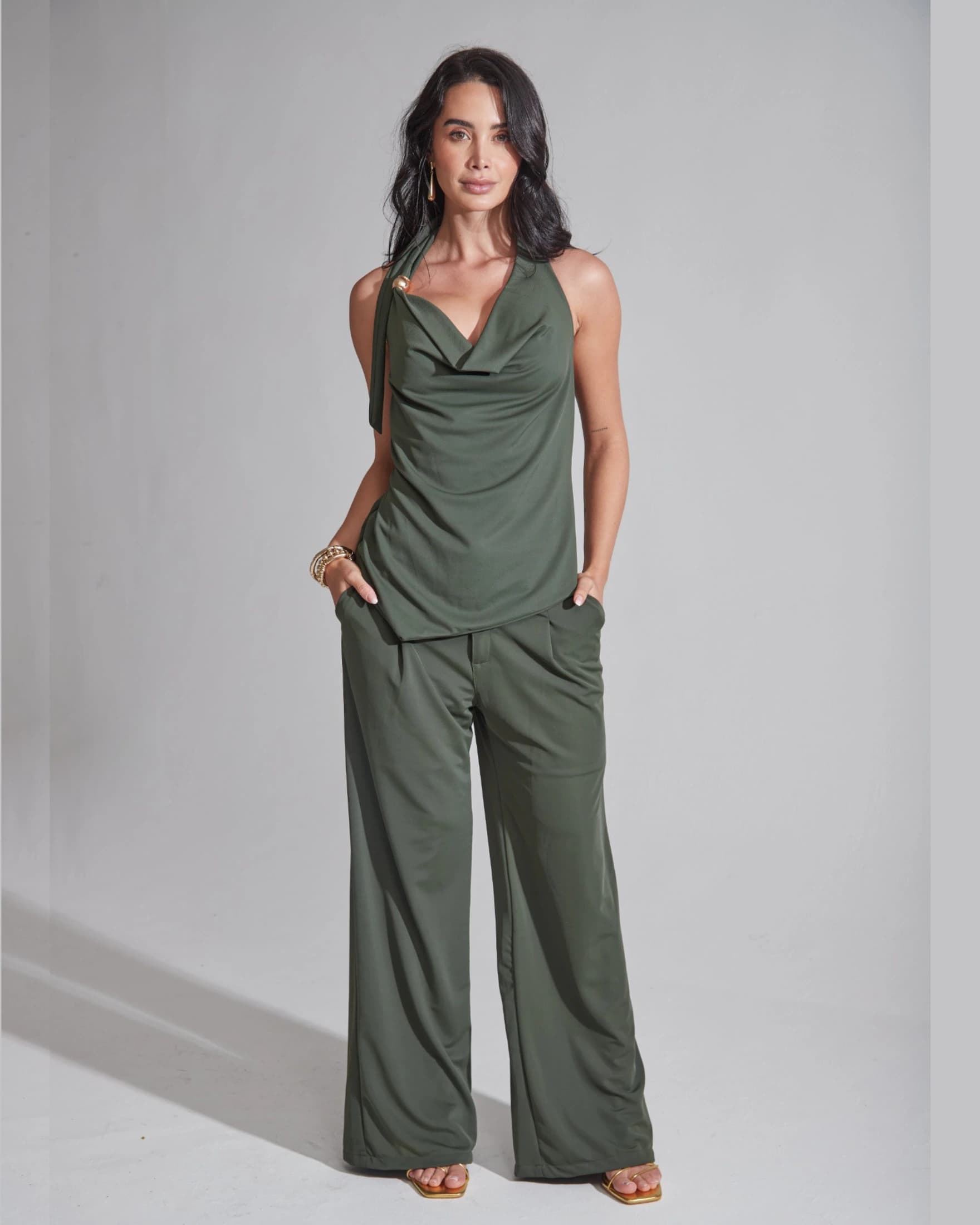 Set Halter y Pantalón Palazzo - imagen 2