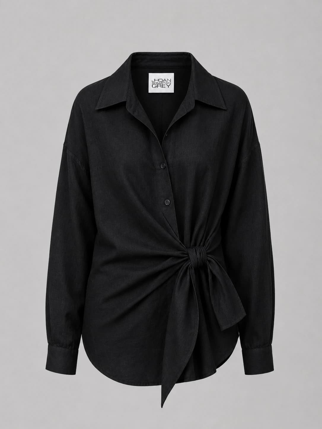 Tie-Waist Wrap Shirt - imagen 2